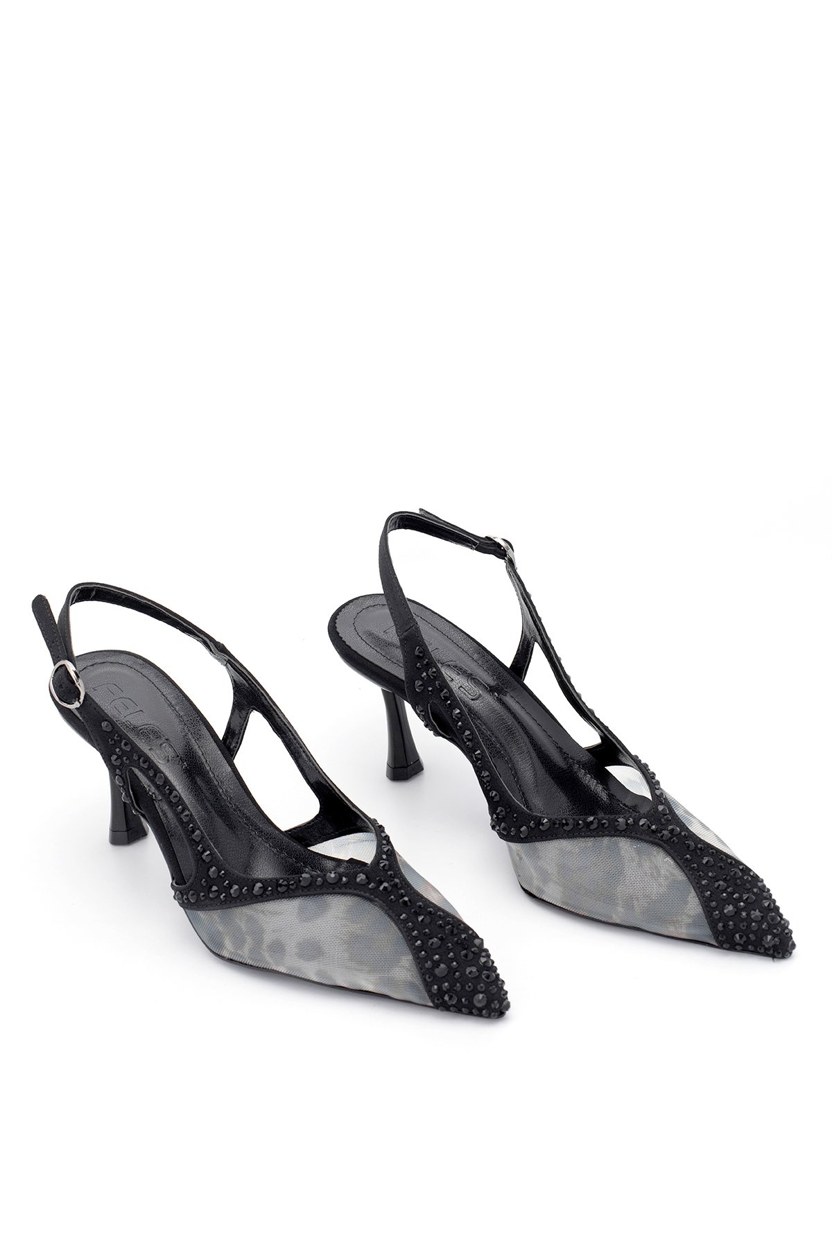 Elit FLS129-1315T Kadın Klasik Topuklu Ayakkabı Siyah - Görsel 3
