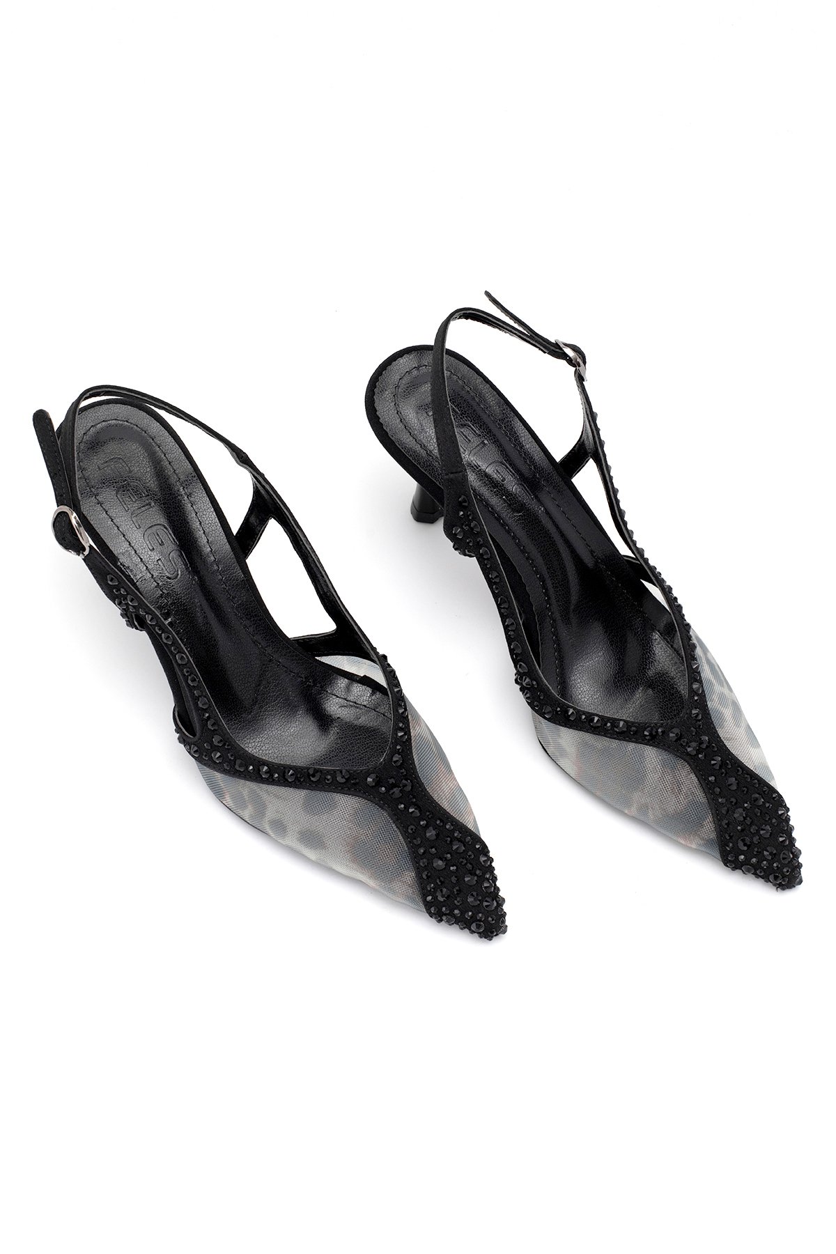 Elit FLS129-1315T Kadın Klasik Topuklu Ayakkabı Siyah - Görsel 4