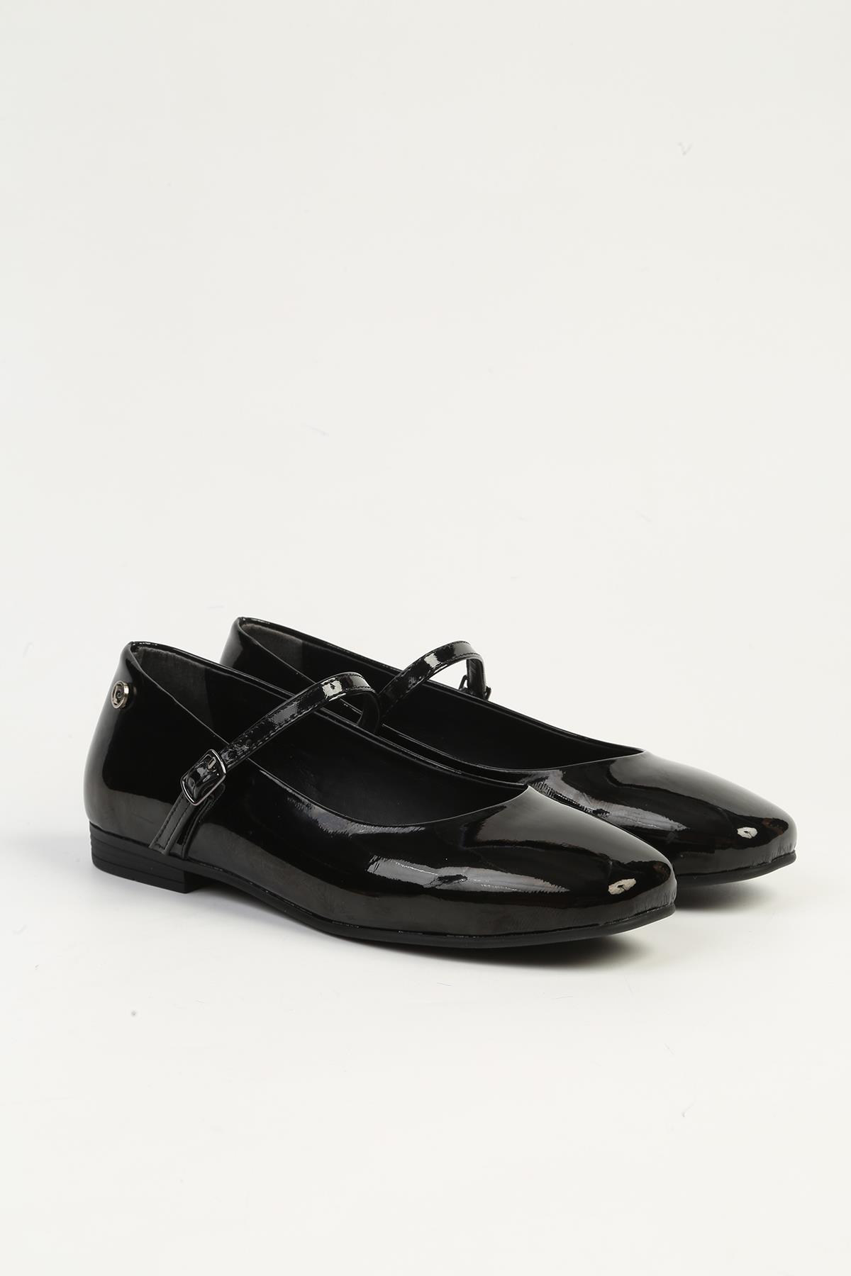 Siyah Rugan Kadın Günlük Babet Ayakkabı PC-54810 - Görsel 3