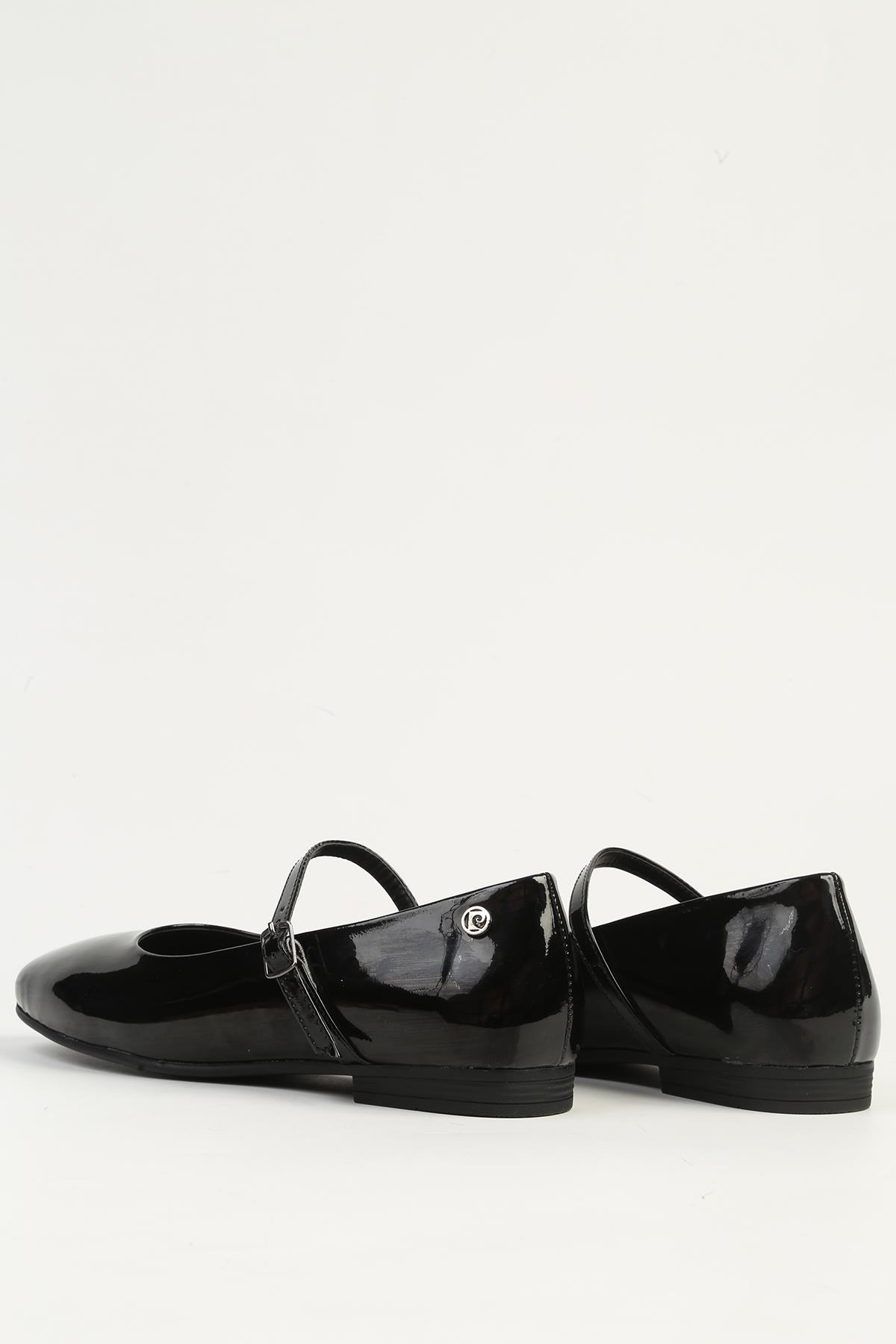 Siyah Rugan Kadın Günlük Babet Ayakkabı PC-54810 - Görsel 4