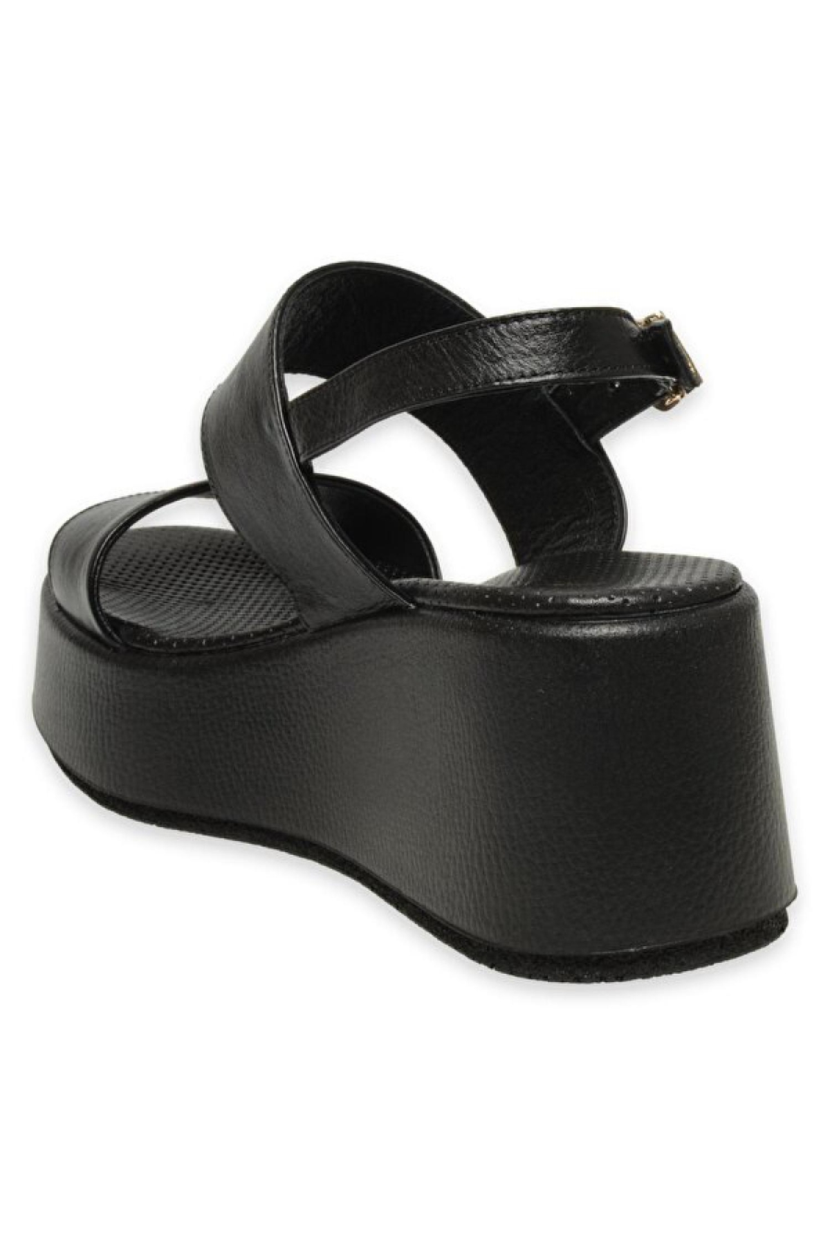 D25Ys-2945 Kadın Deri Sandalet - Görsel 5