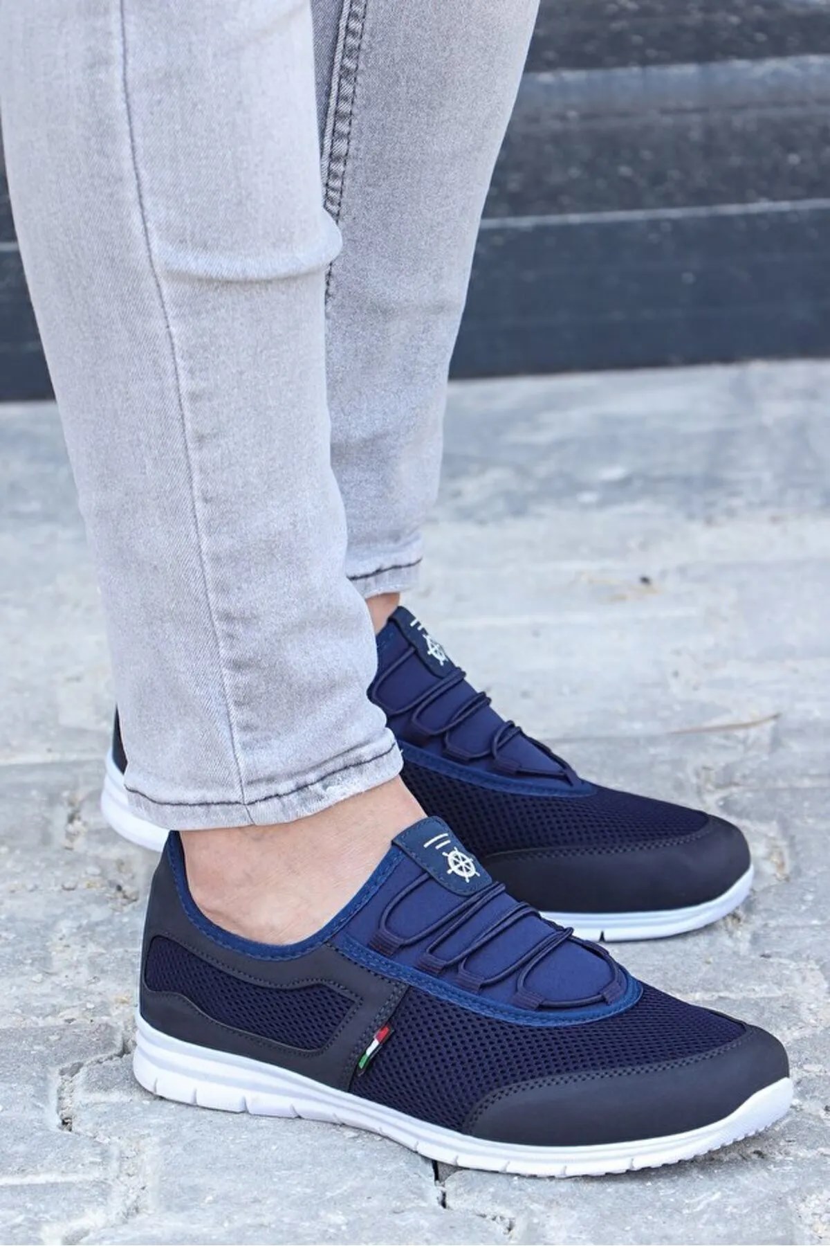 Kevın Lacivert Beyaz Rahat Taban Günlük Yürüyüş Koşu Erkek Sneaker Spor Ayakkabı KEVIN-5045 - Görsel 2