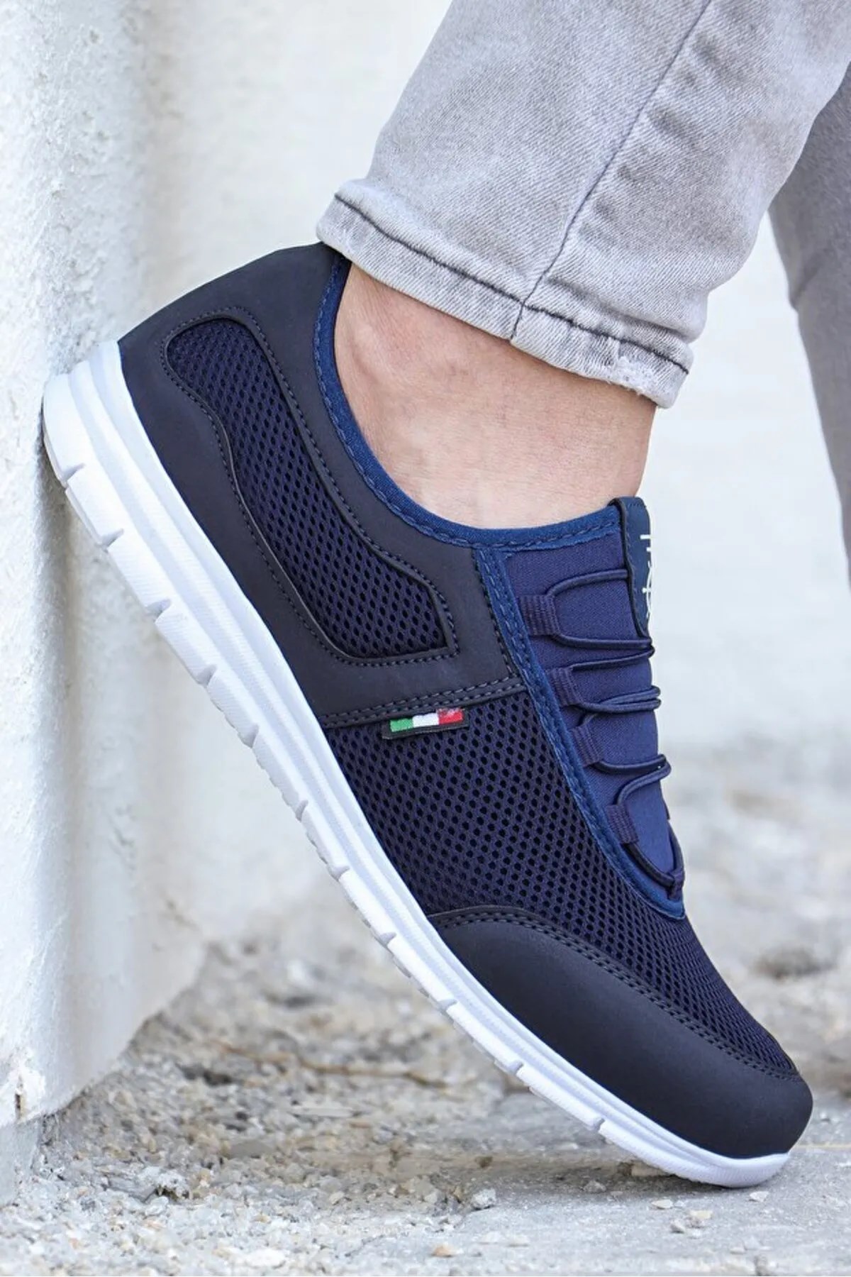 Kevın Lacivert Beyaz Rahat Taban Günlük Yürüyüş Koşu Erkek Sneaker Spor Ayakkabı KEVIN-5045 - Görsel 3