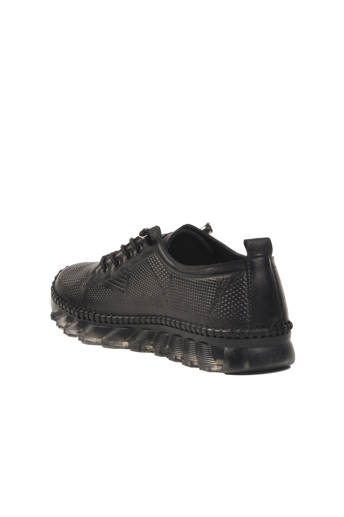 Aspor Siyah Hakiki Deri Kadın Casual Ayakkabı - Görsel 5