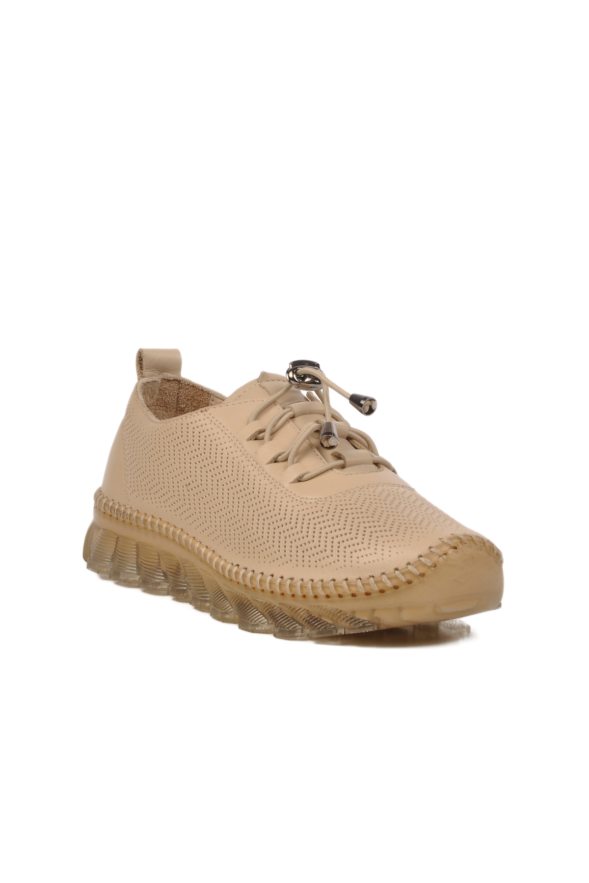 Aspor Bej Hakiki Deri Kadın Günlük Ayakkabı - Görsel 4