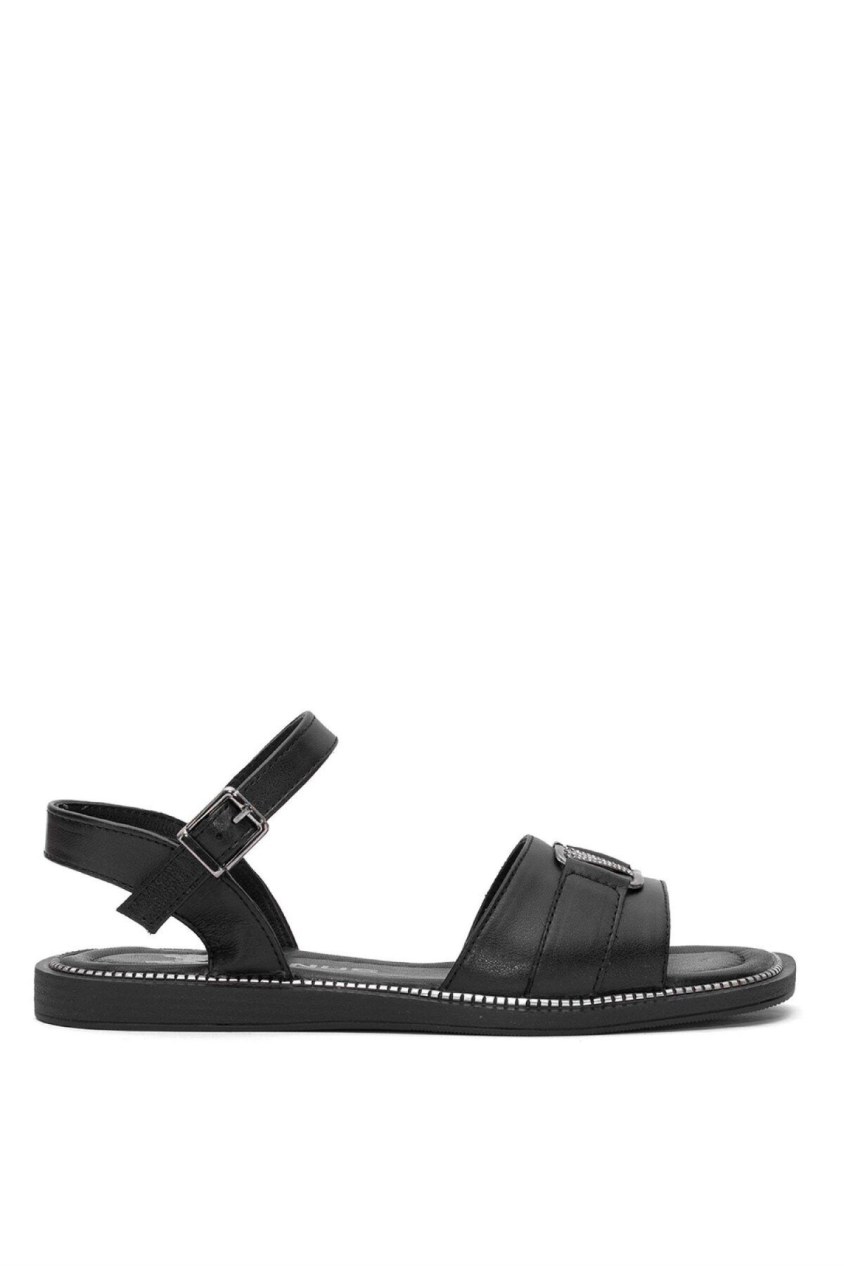 2512203Y Kadın Deri Sandalet - Görsel 2