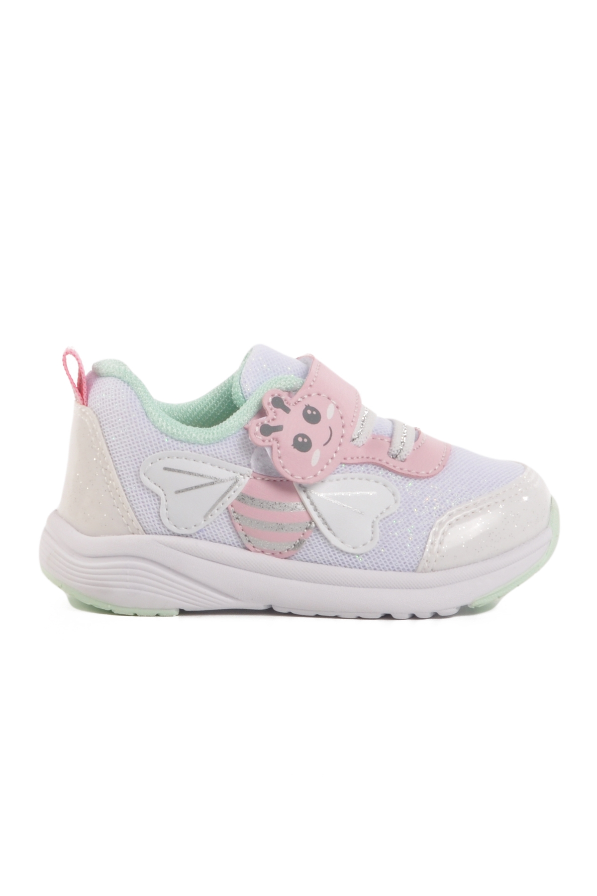 Beyaz Cırtlı Fileli Hafifi Kız Çocuk Spor Ayakkabı - Görsel 2
