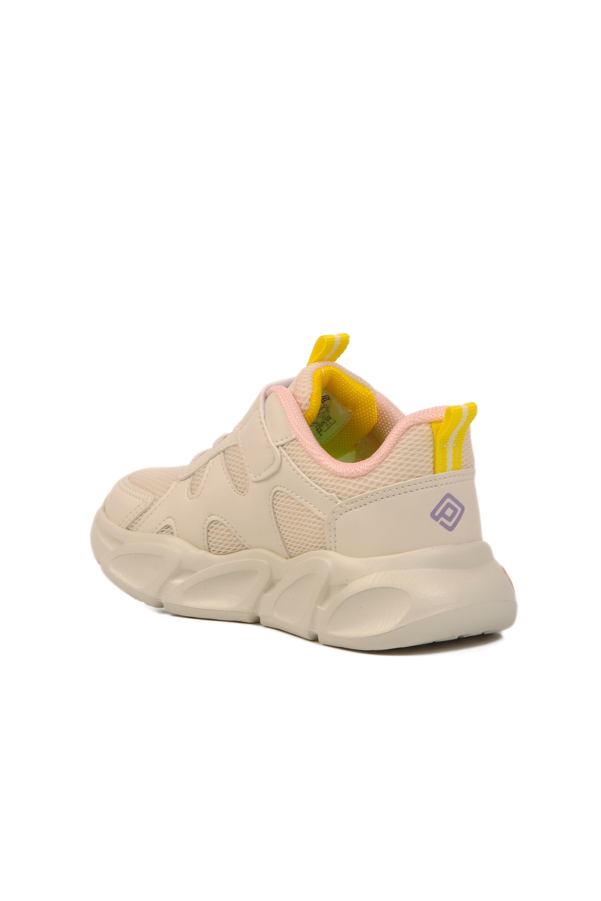 Krem Cırtlı Hafif Unisex Çocuk Spor Ayakkabı - Görsel 5