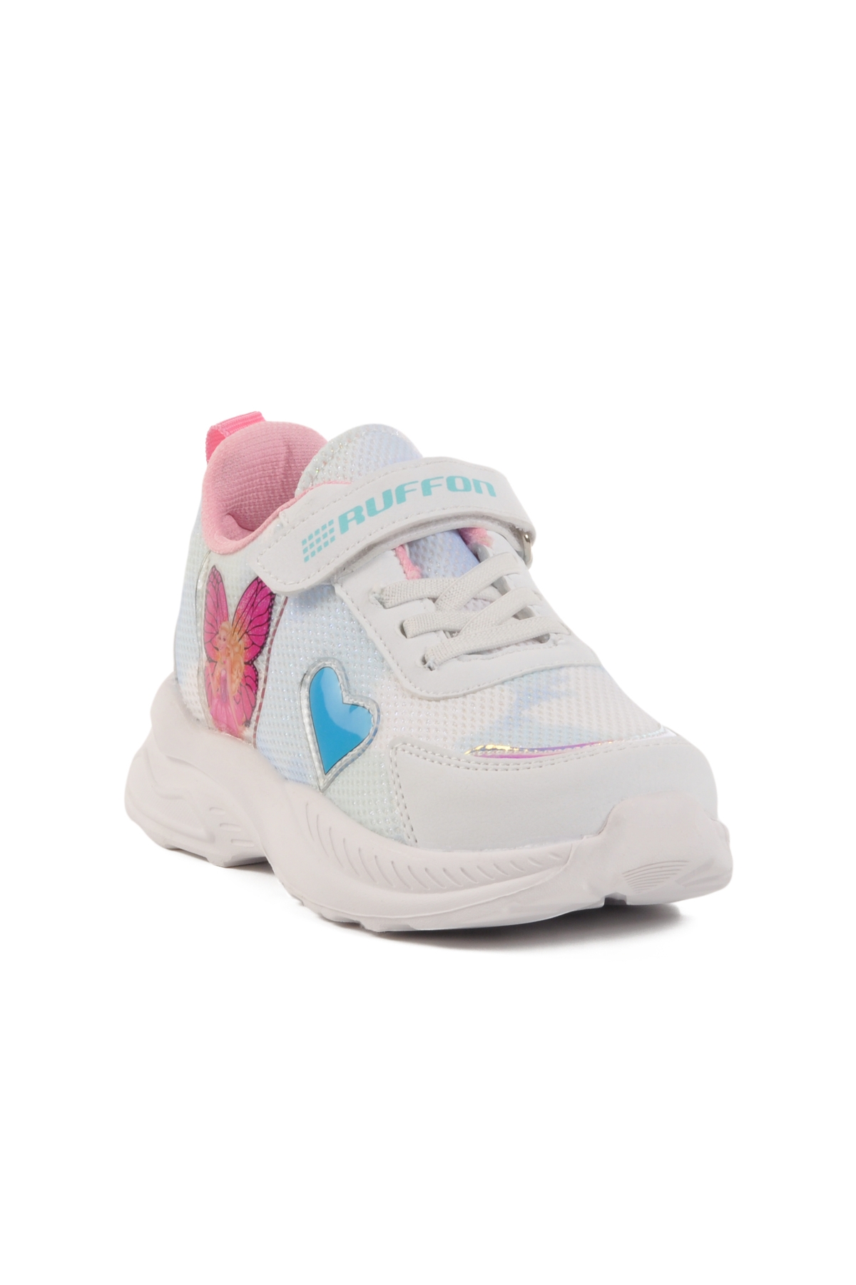 Aspor Beyaz Mavi Cırtlı Fileli Kız Çocuk Spor Ayakkabı - Görsel 4