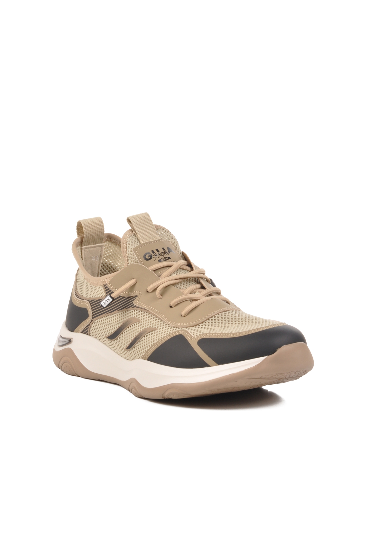 Bej Fileli Hafif Esnek Hava Alabilen Erkek Spor Ayakkabı - Görsel 4