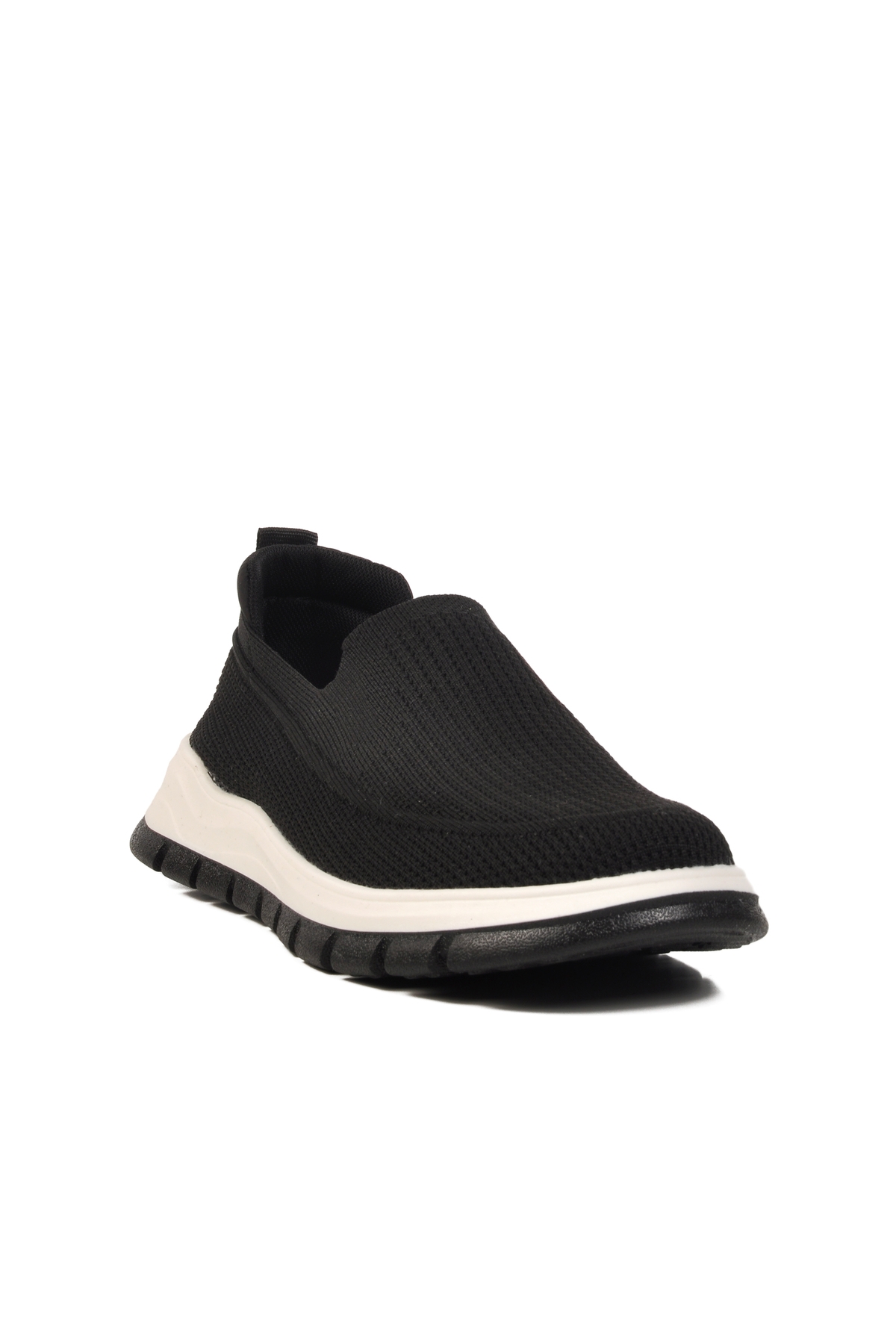 Siyah Beyaz Fileli Hafif Esnek Hava Alabilen Erkek Spor Ayakkabı - Görsel 4