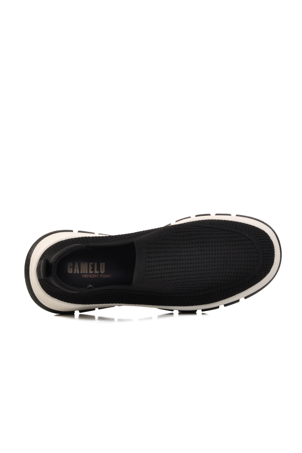 Siyah Beyaz Fileli Hafif Esnek Hava Alabilen Erkek Spor Ayakkabı - Görsel 5