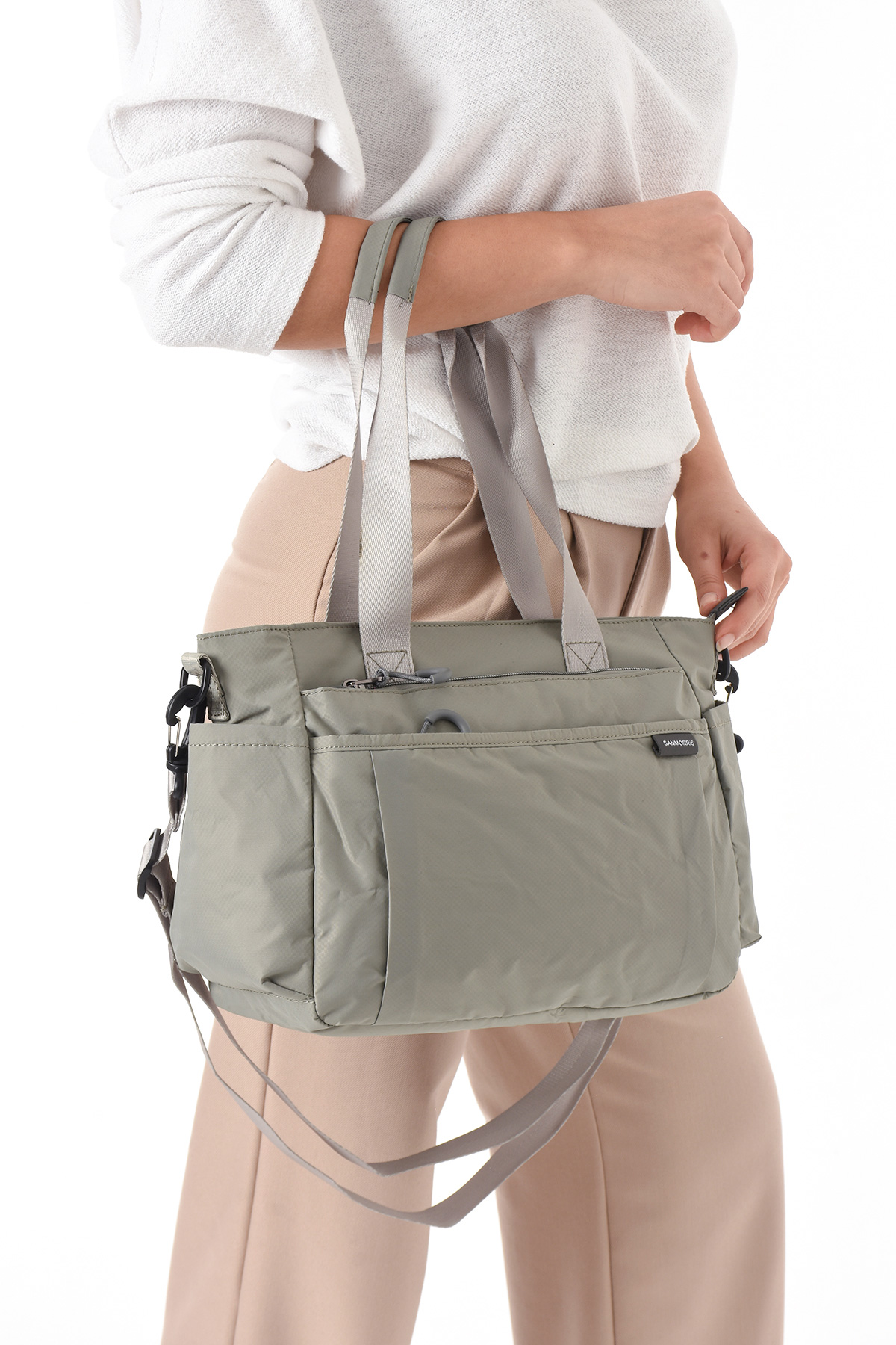 Sn-6007 Kadın Suya Dayanıklı Paraşüt Kumaş El Omuz Çantası Kol