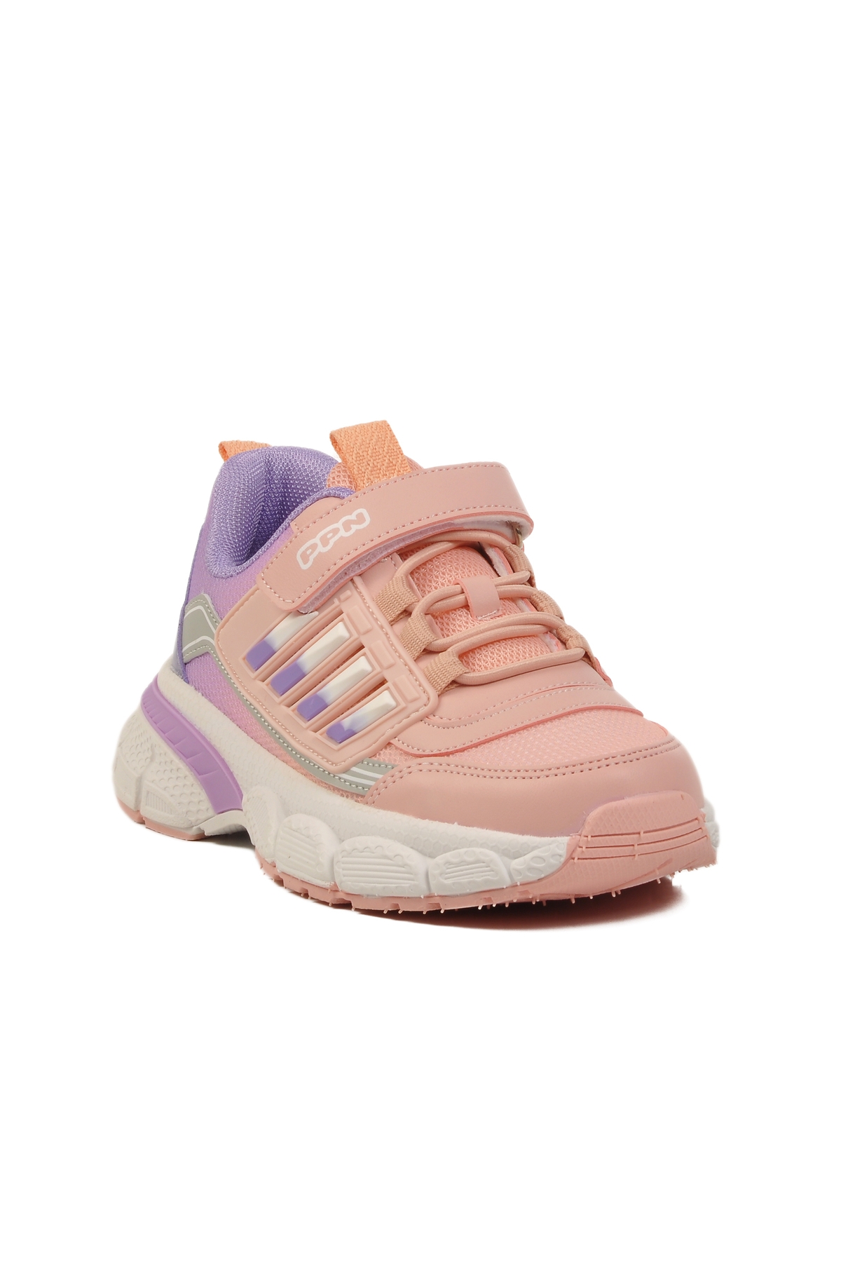 Pudra Cırtlı Fileli Hafif Kız Çocuk Spor Ayakkabı - Görsel 4