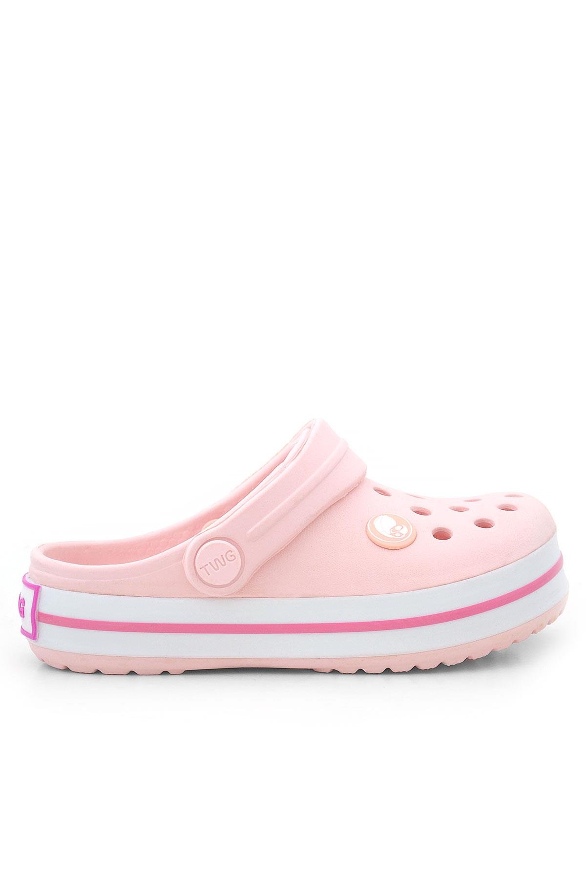 Pudra Pembe Yazlık Eva Kız Çocuk Terlik Sandalet - Görsel 2