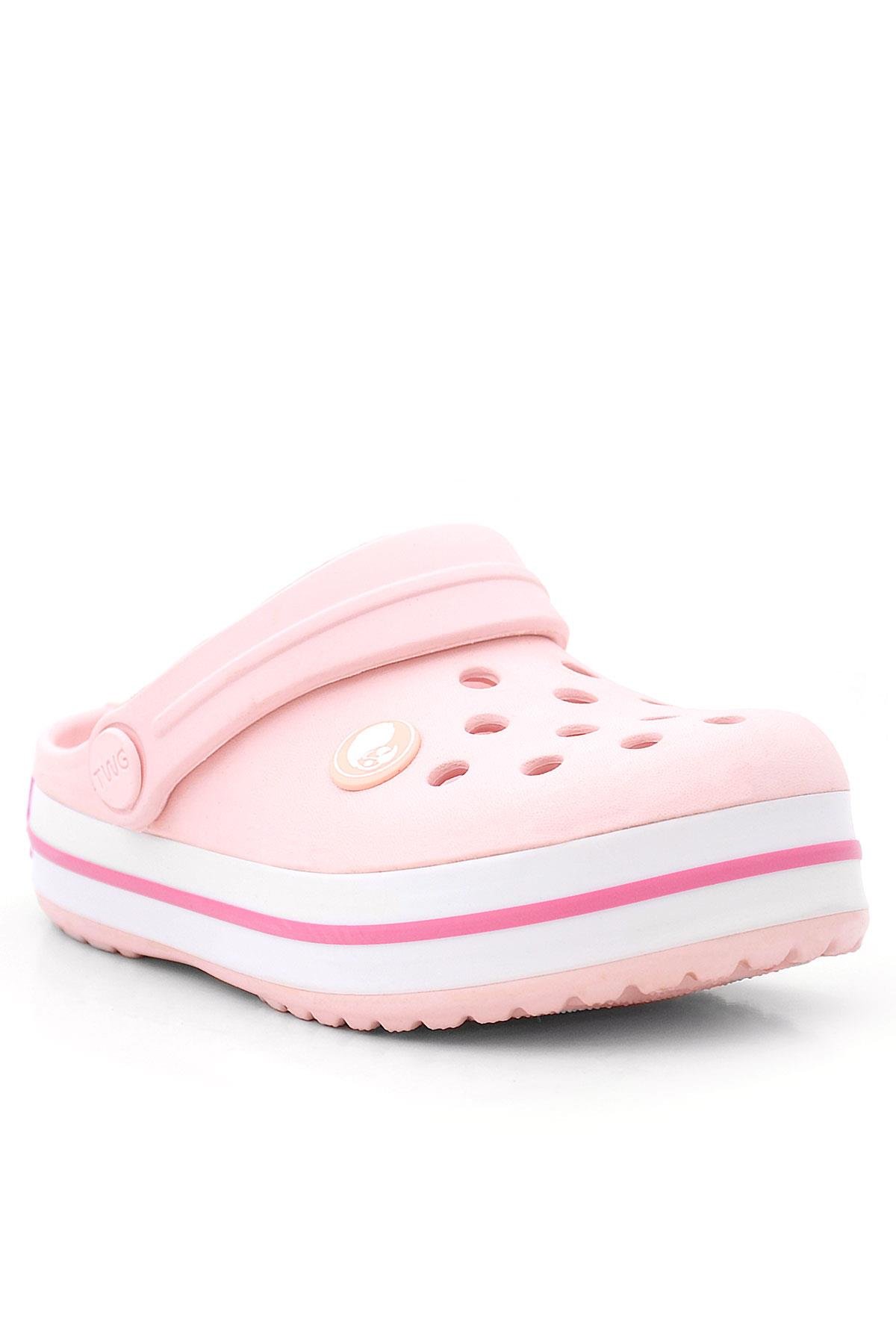 Pudra Pembe Yazlık Eva Kız Çocuk Terlik Sandalet - Görsel 3