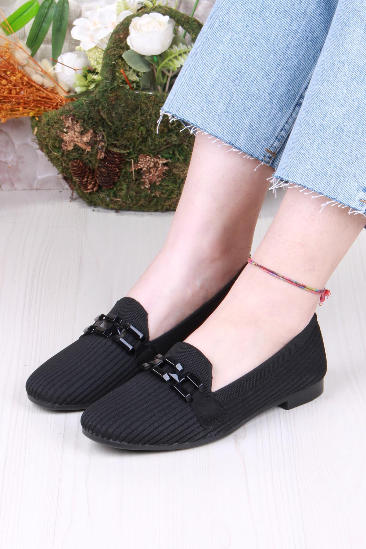 9537 Fashion Tokalı Kadın Babet - Görsel 2