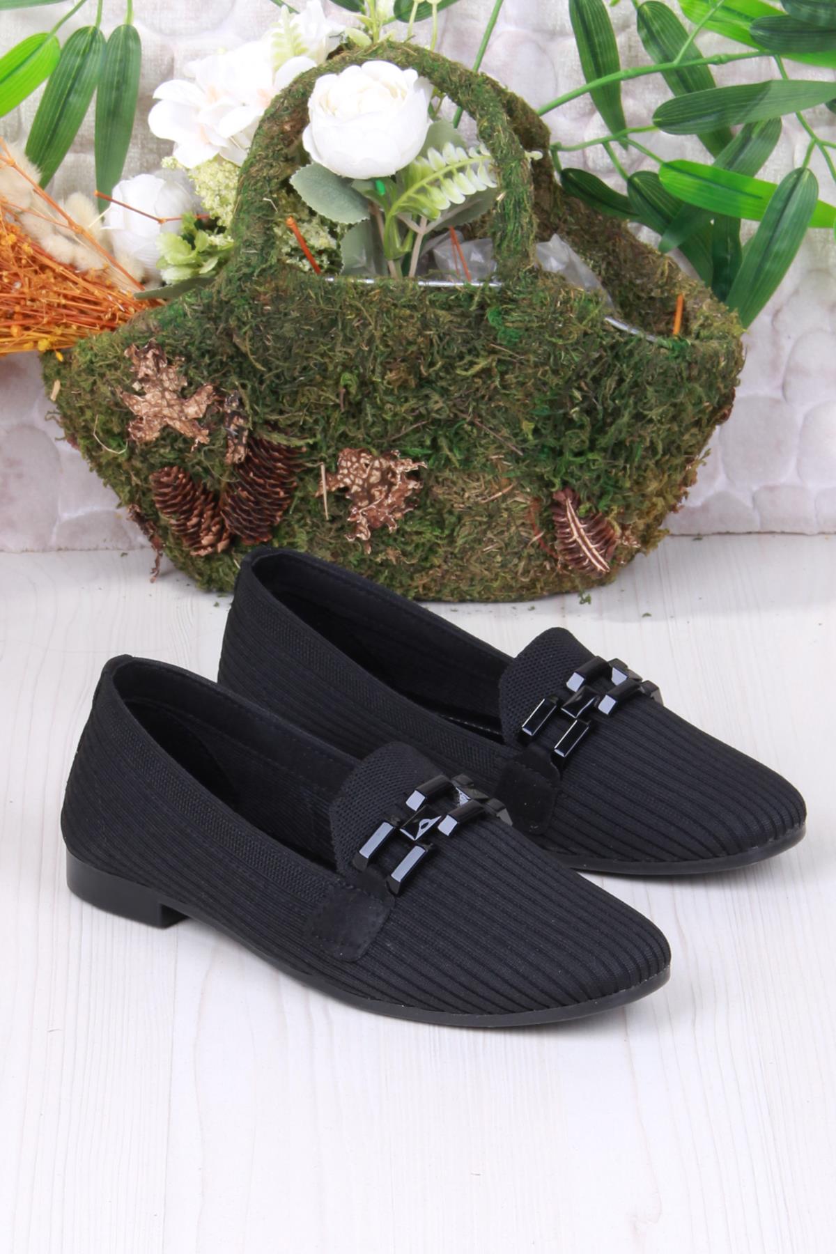 9537 Fashion Tokalı Kadın Babet - Görsel 4