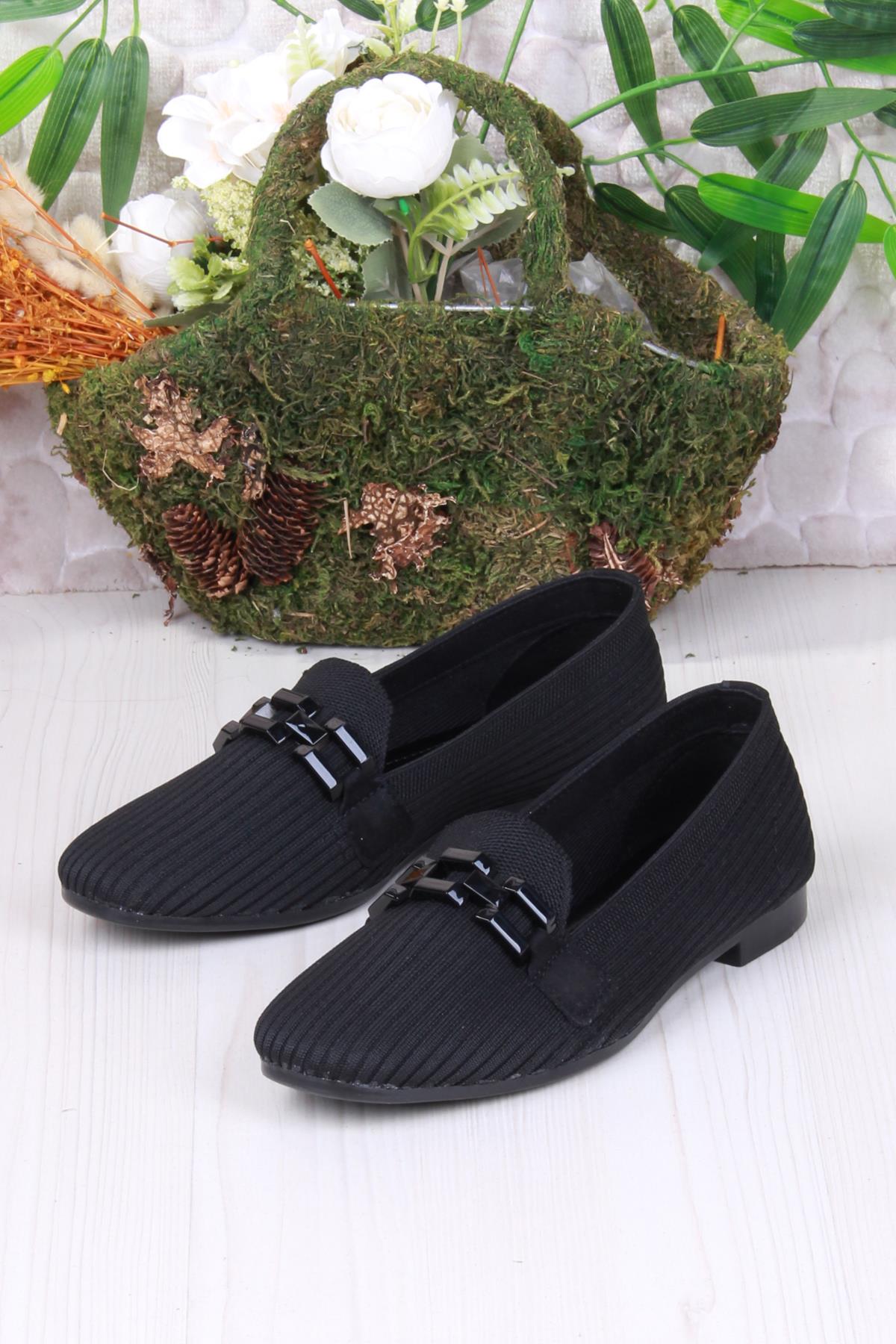 9537 Fashion Tokalı Kadın Babet - Görsel 5