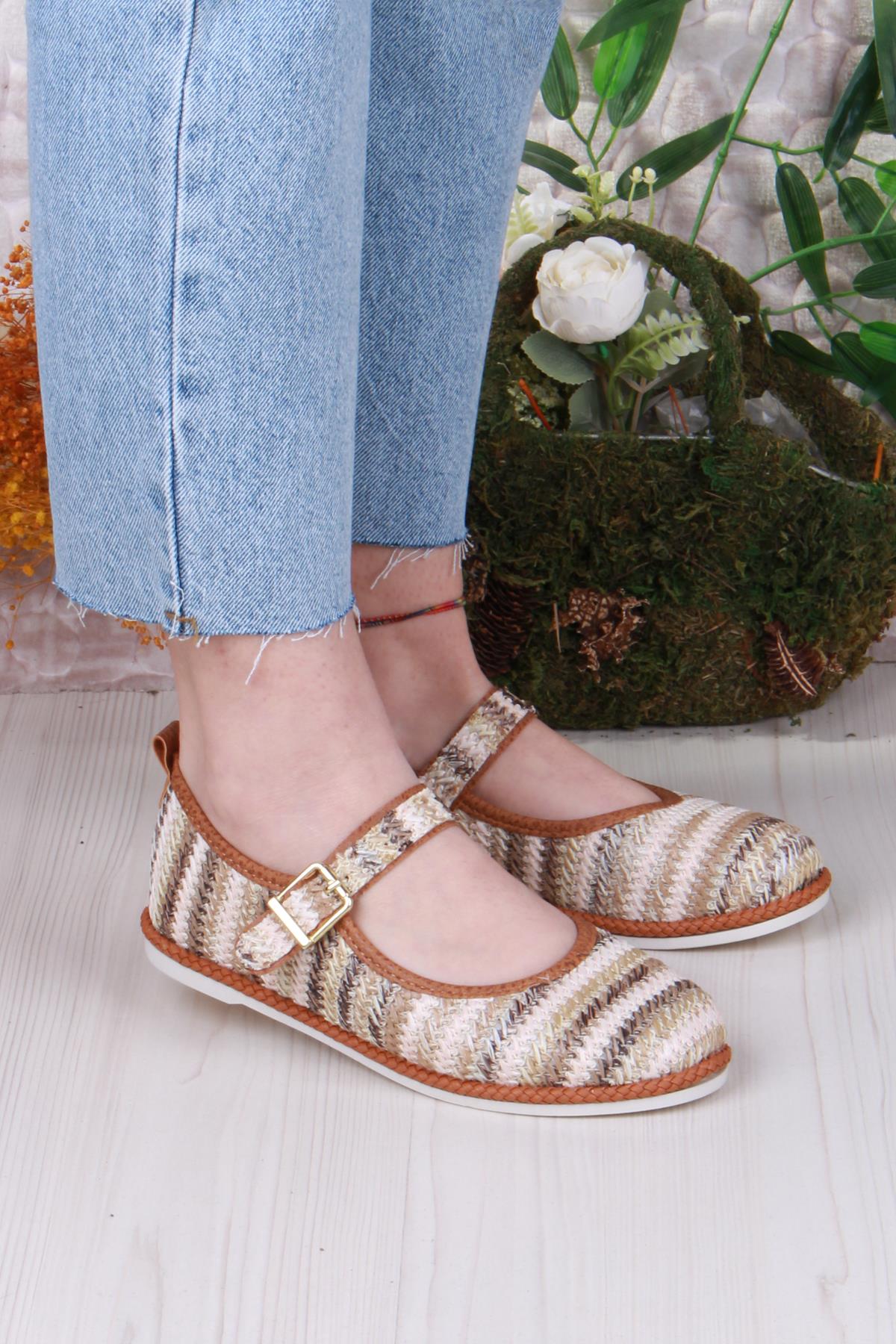 4050 Baletli Yumuşak Esnek Şık Rahat Kadın Babet Ayakkabı - Görsel 2