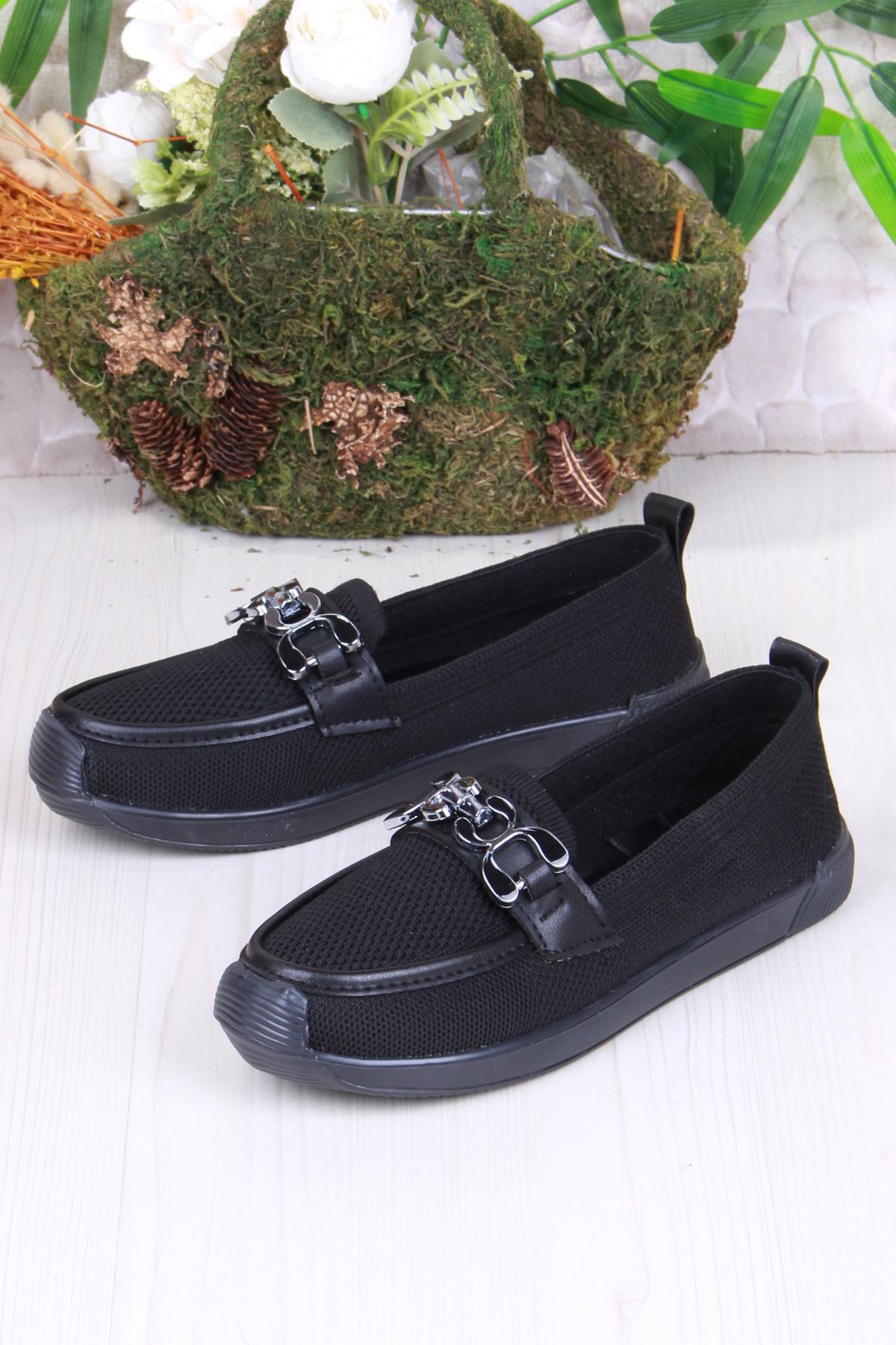 45-60 Toka Detaylı Rahat Hafif Triko Kadın Ayakkabı - Görsel 5