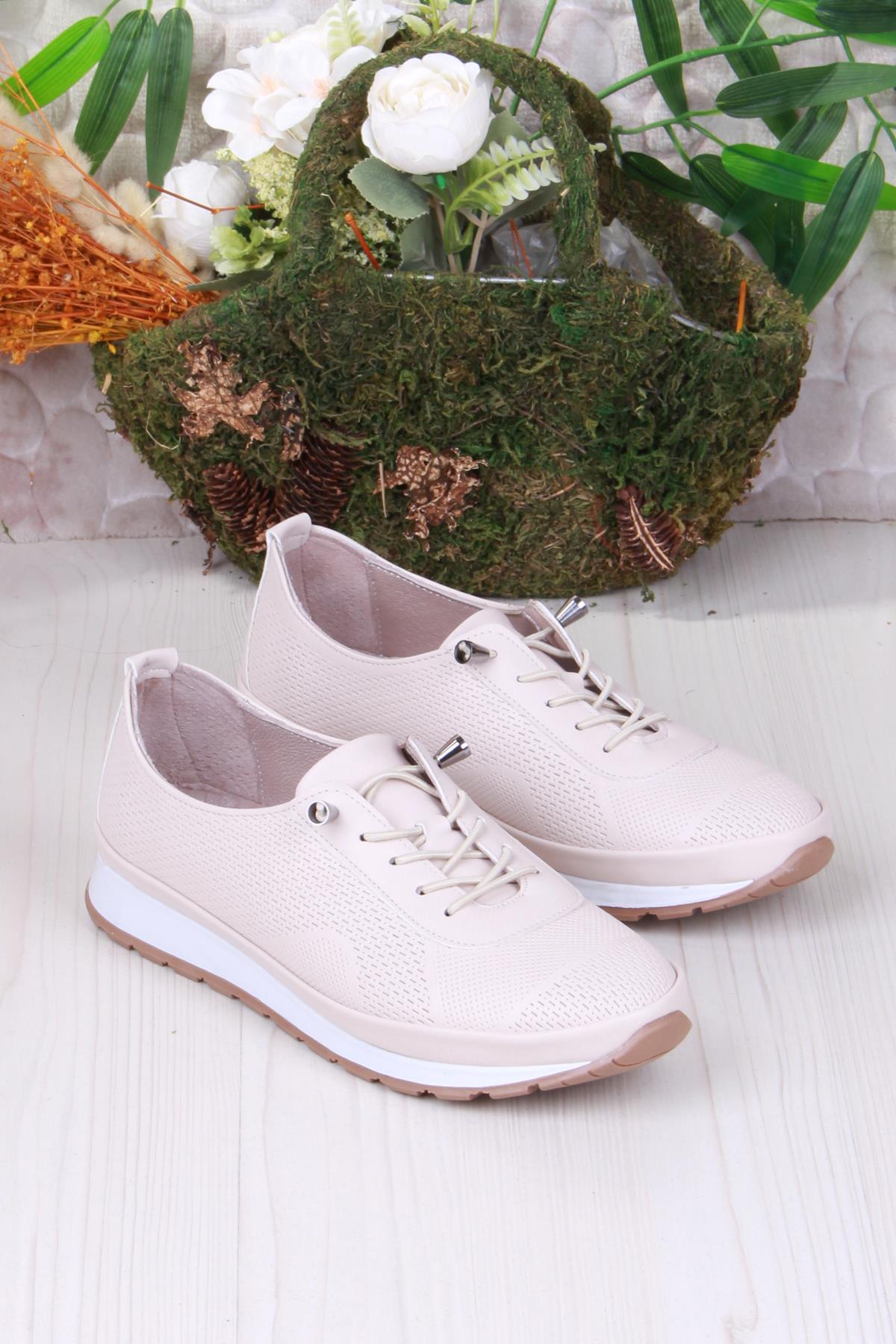 701-4 Anatomik Rahat Lastik Bağcıklı Kadın Ayakkabı - Görsel 4