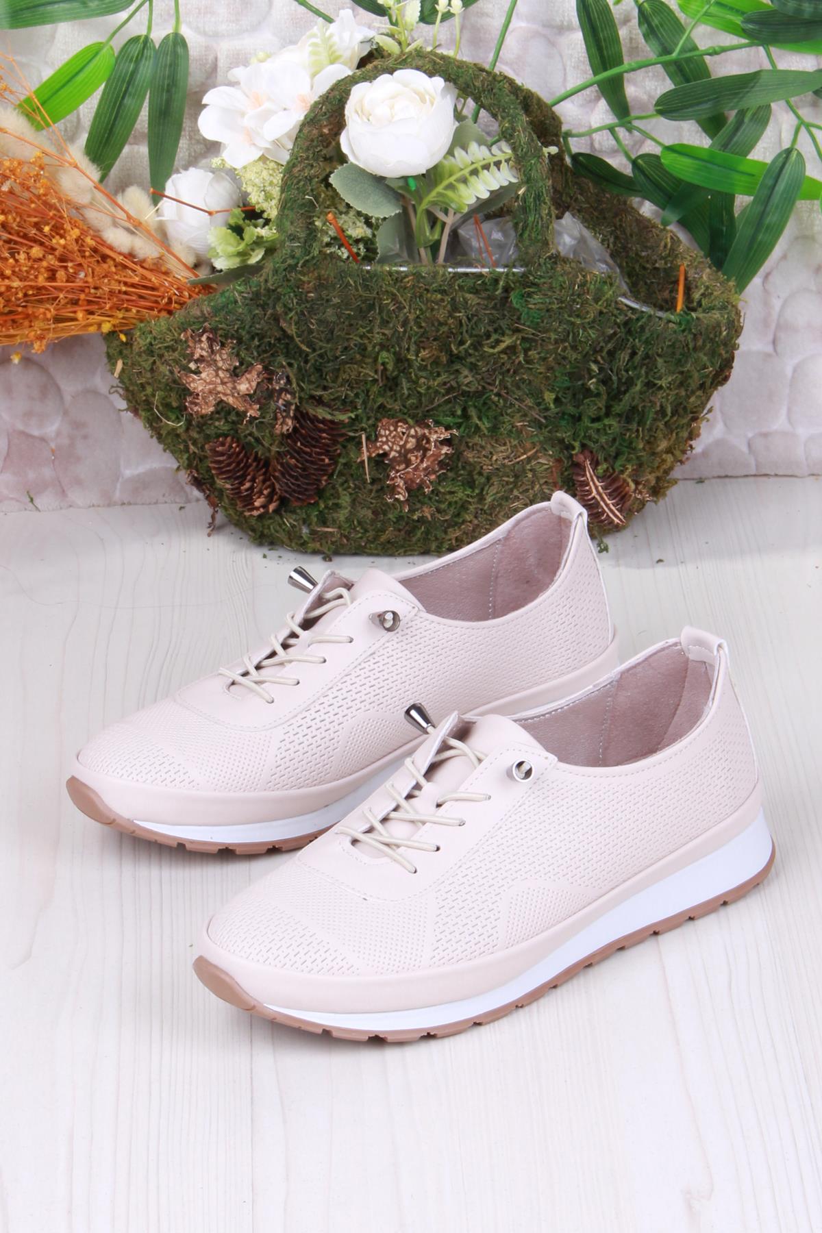 701-4 Anatomik Rahat Lastik Bağcıklı Kadın Ayakkabı - Görsel 5