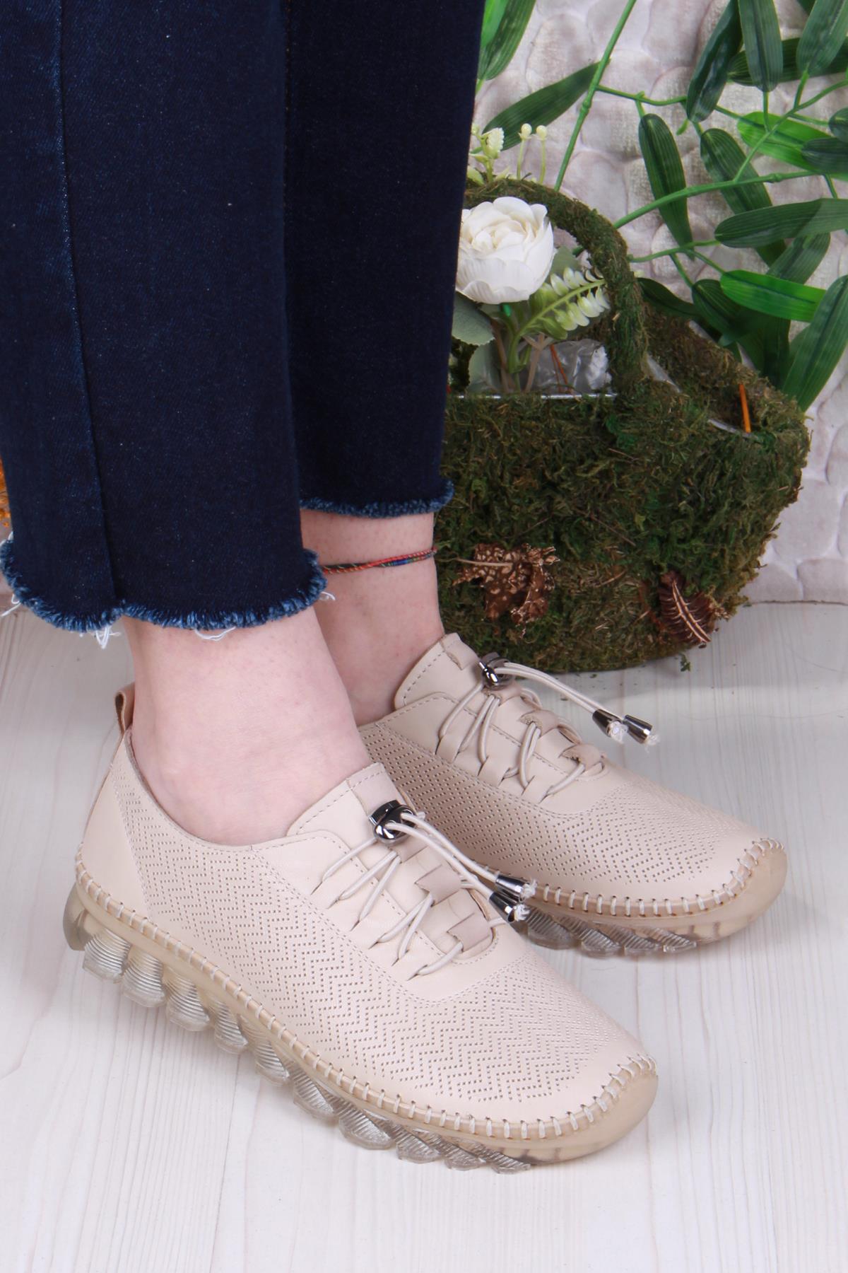 0003-B Anatomik Rahat Yumuşak Hakiki Deri Kadın Ayakkabı - Görsel 2