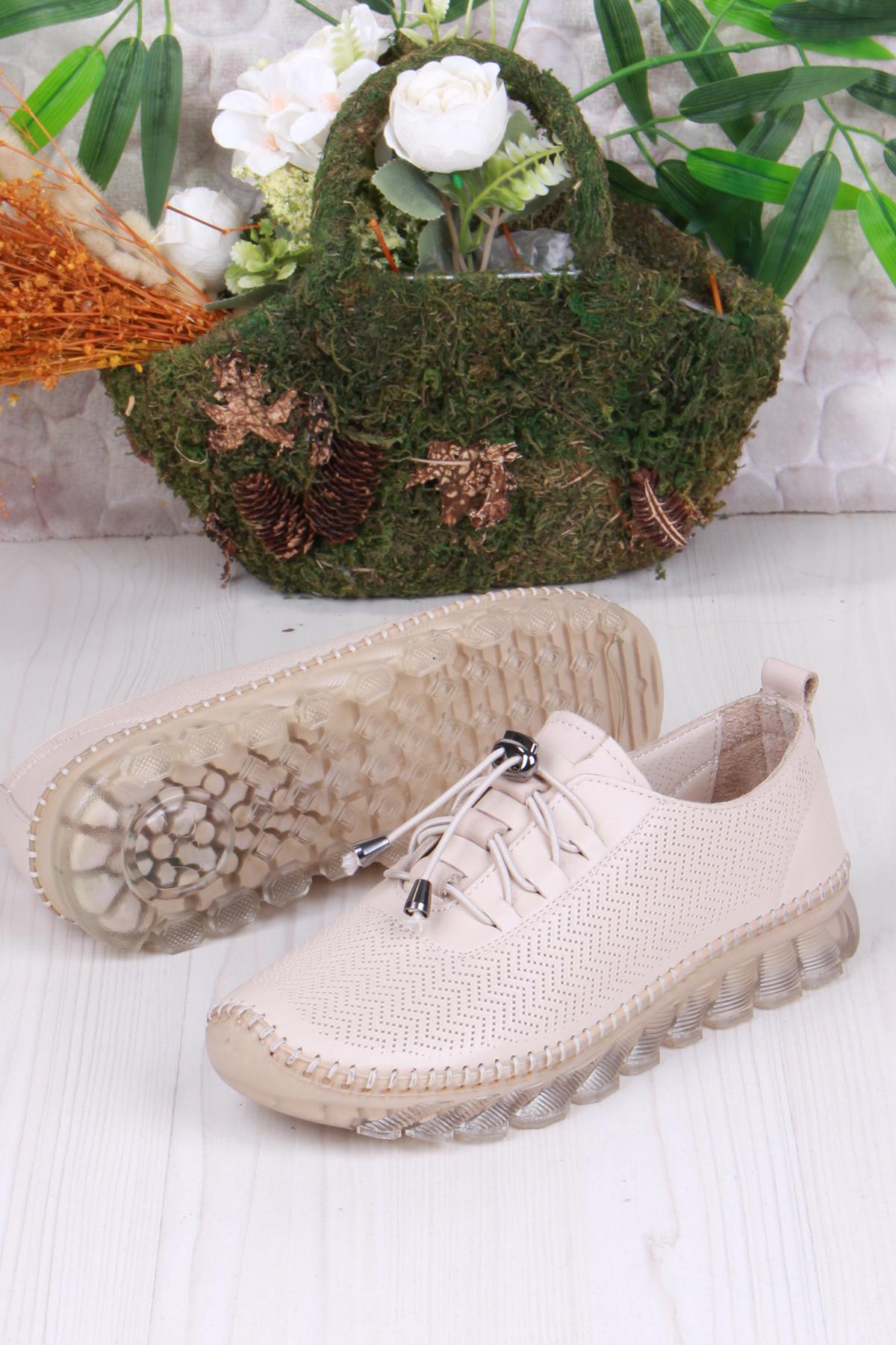 0003-B Anatomik Rahat Yumuşak Hakiki Deri Kadın Ayakkabı - Görsel 5