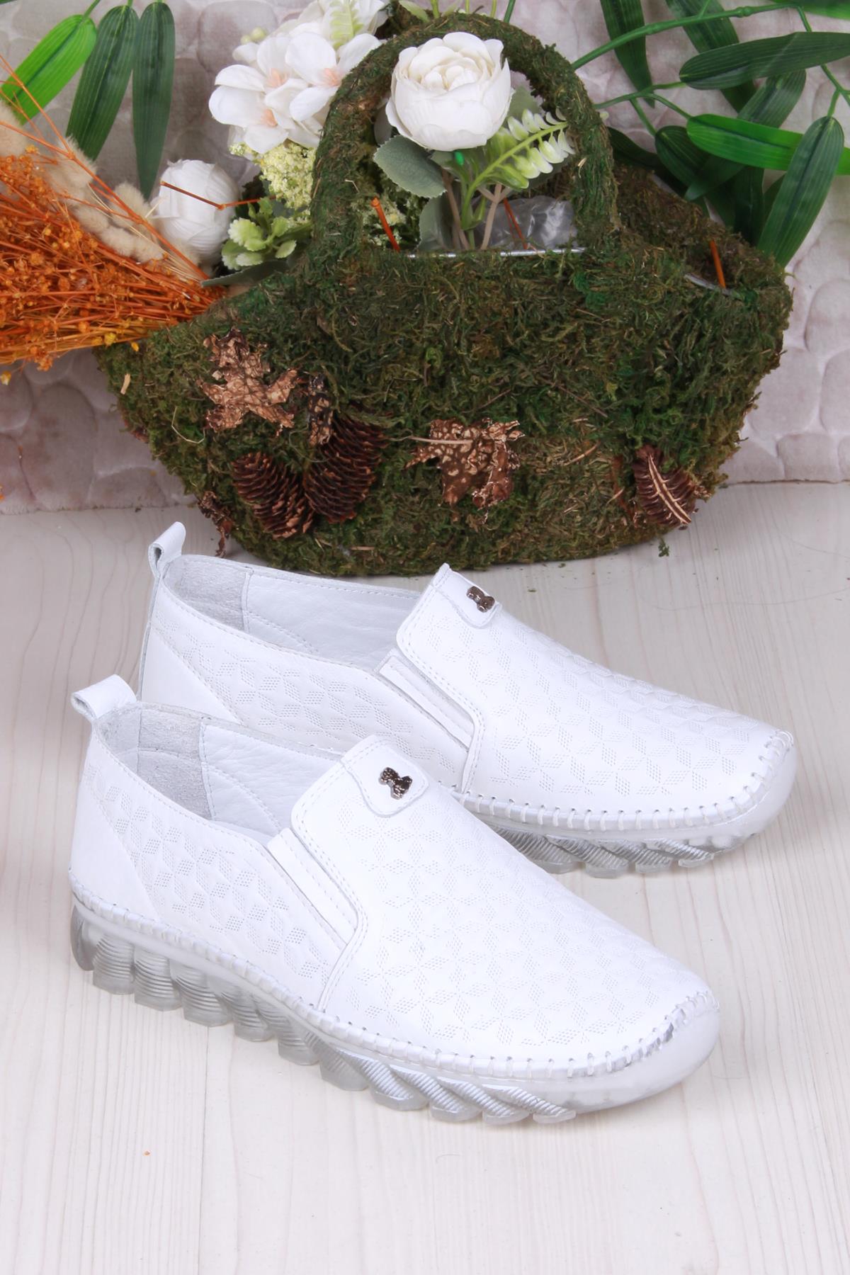 0002-T Anatomik Rahat Yumuşak Hakiki Deri Kadın Ayakkabı - Görsel 4