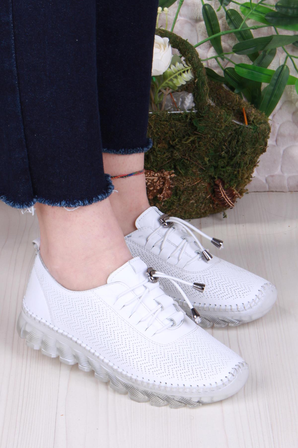 0003-B Anatomik Rahat Yumuşak Hakiki Deri Kadın Ayakkabı - Görsel 2