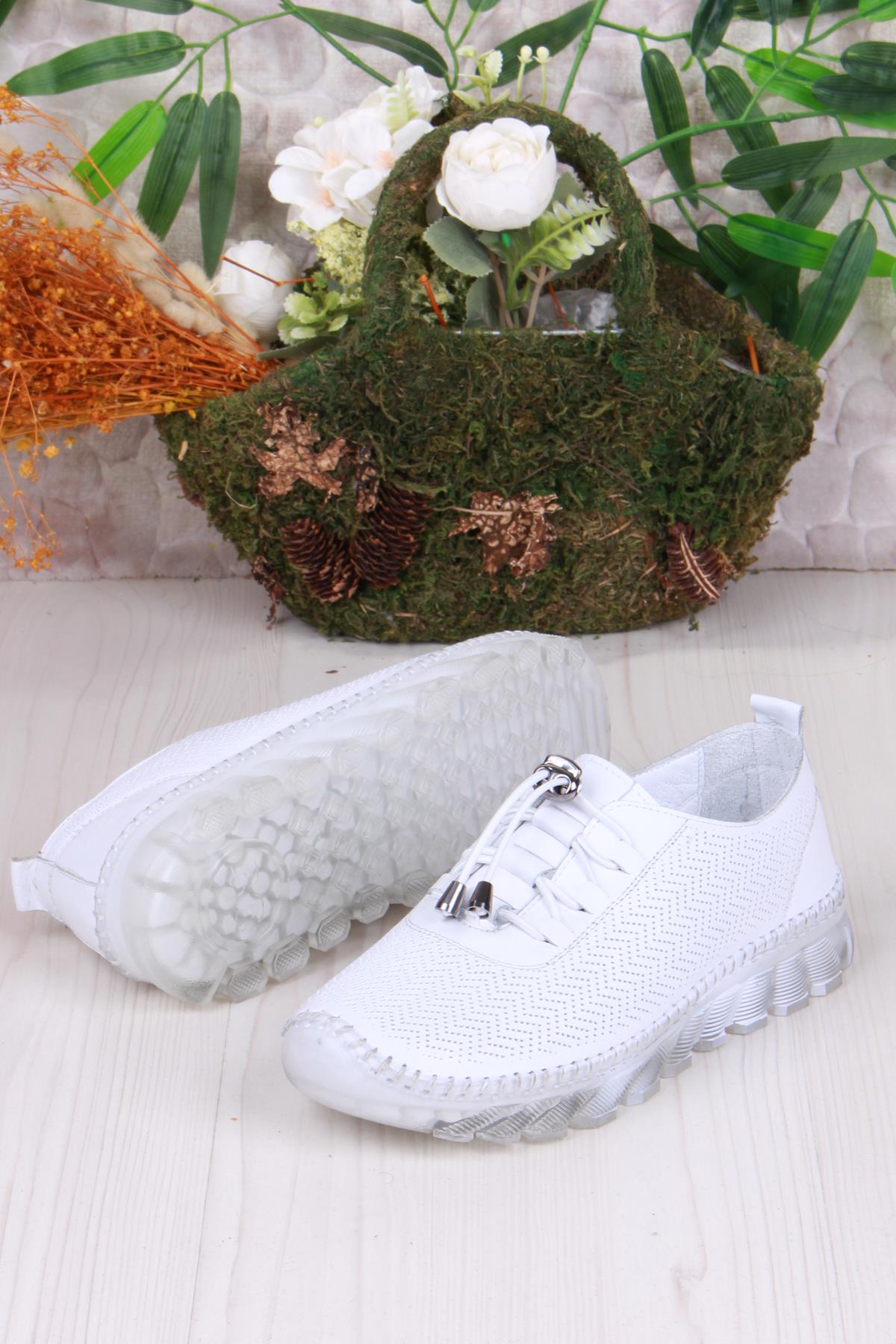 0003-B Anatomik Rahat Yumuşak Hakiki Deri Kadın Ayakkabı - Görsel 5