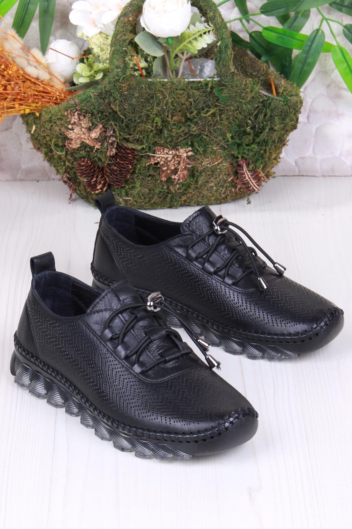 0003-B Anatomik Rahat Yumuşak Hakiki Deri Kadın Ayakkabı - Görsel 4