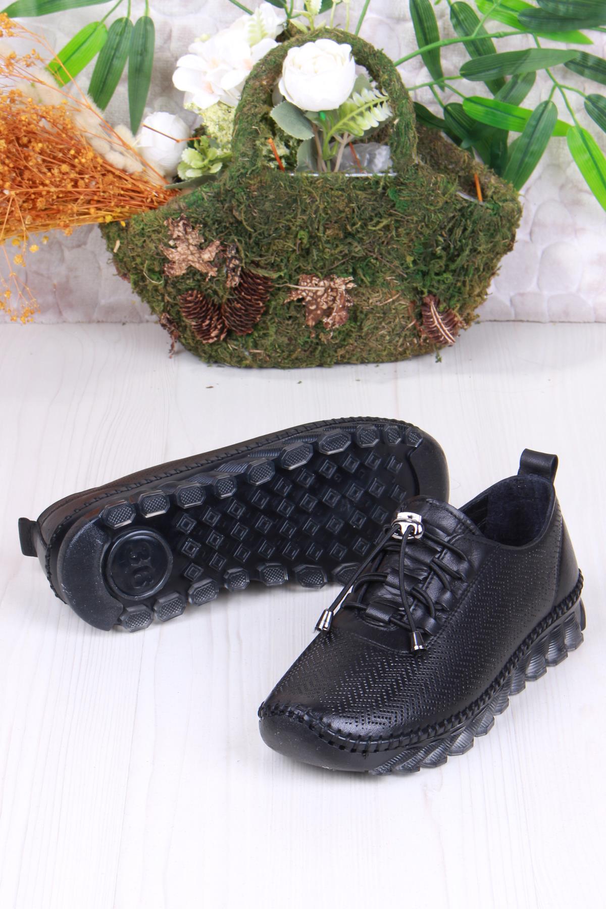 0003-B Anatomik Rahat Yumuşak Hakiki Deri Kadın Ayakkabı - Görsel 5