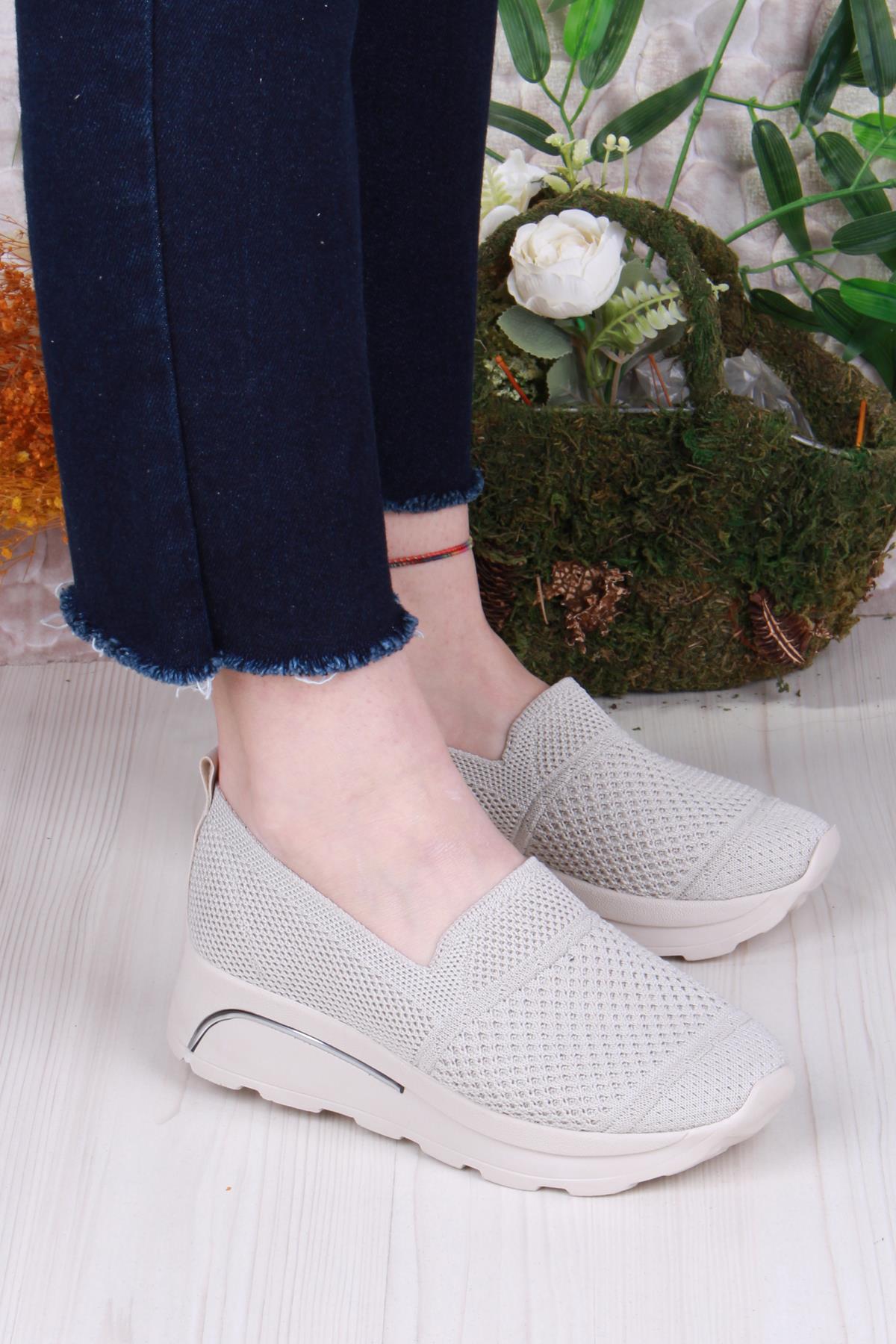 17-0250 Anatomik Hafif Rahat Esnek Triko Kadın Ayakkabı - Görsel 2