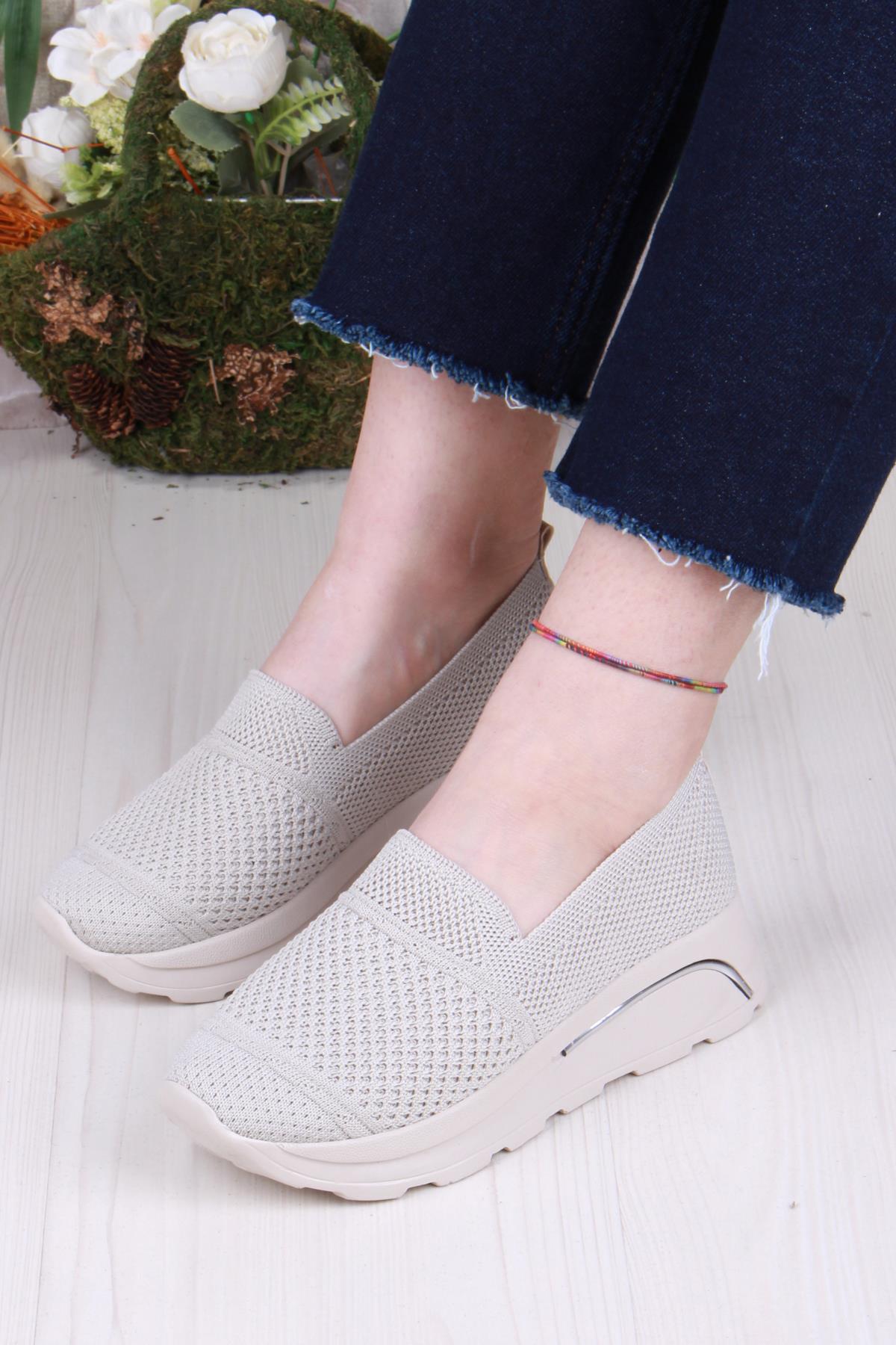 17-0250 Anatomik Hafif Rahat Esnek Triko Kadın Ayakkabı - Görsel 3