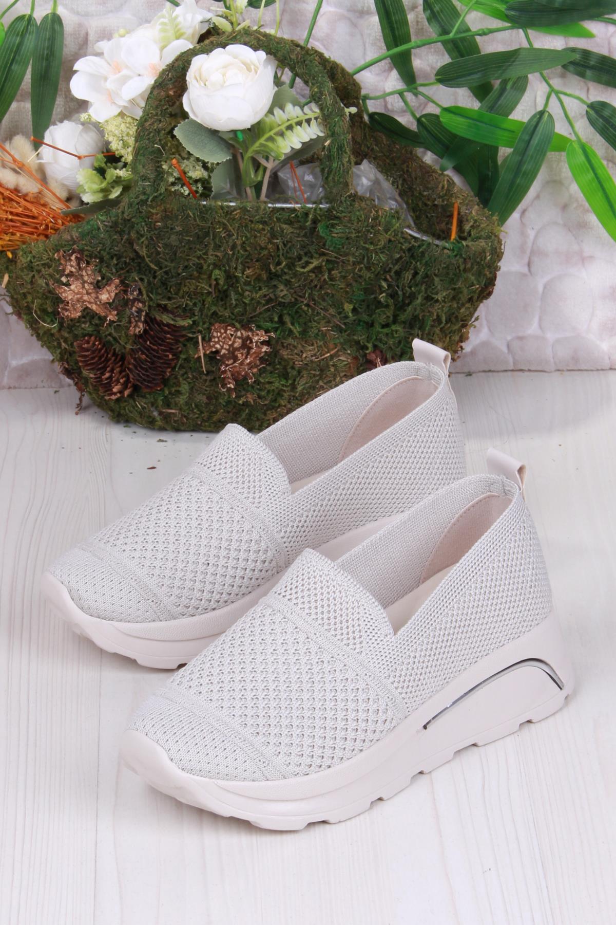 17-0250 Anatomik Hafif Rahat Esnek Triko Kadın Ayakkabı - Görsel 5