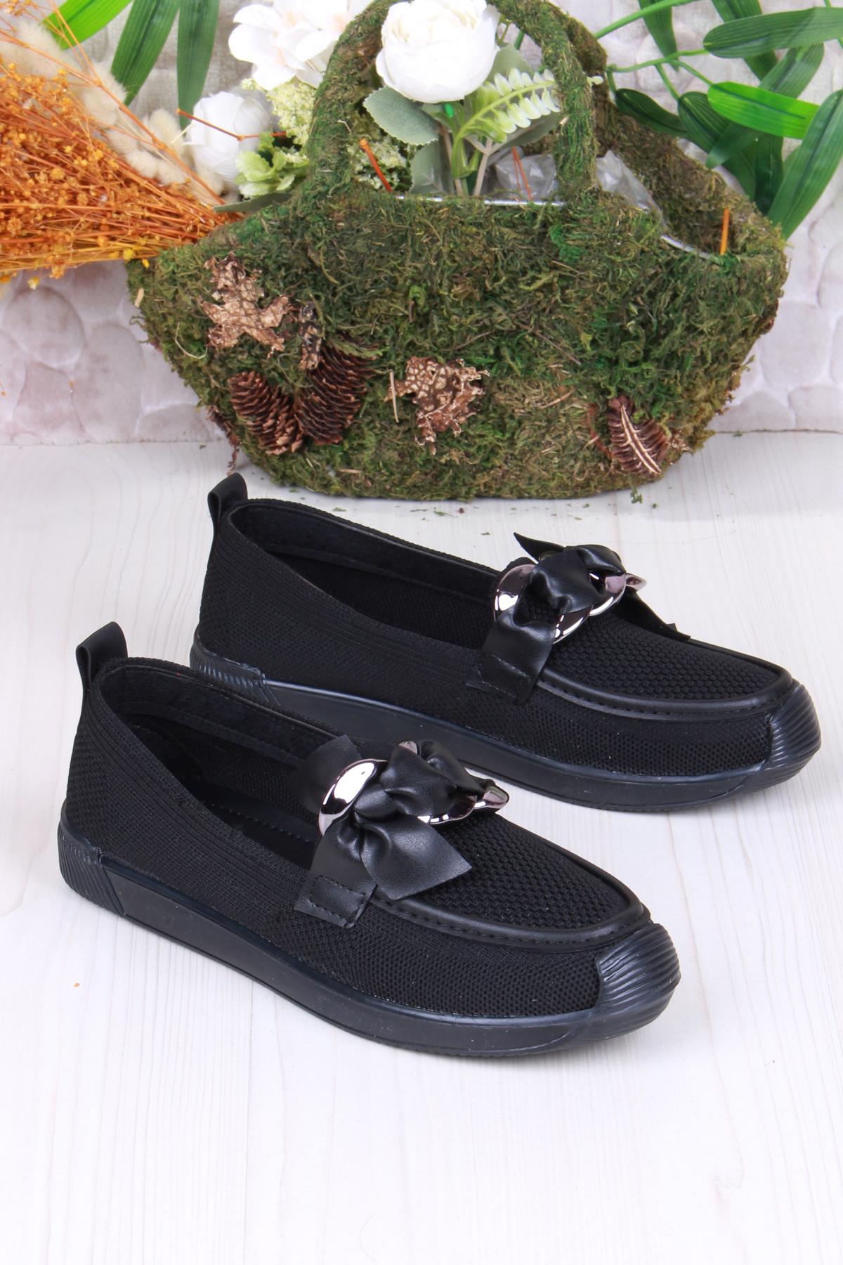 45-57 Toka Detaylı Rahat Hafif Triko Kadın Ayakkabı - Görsel 4