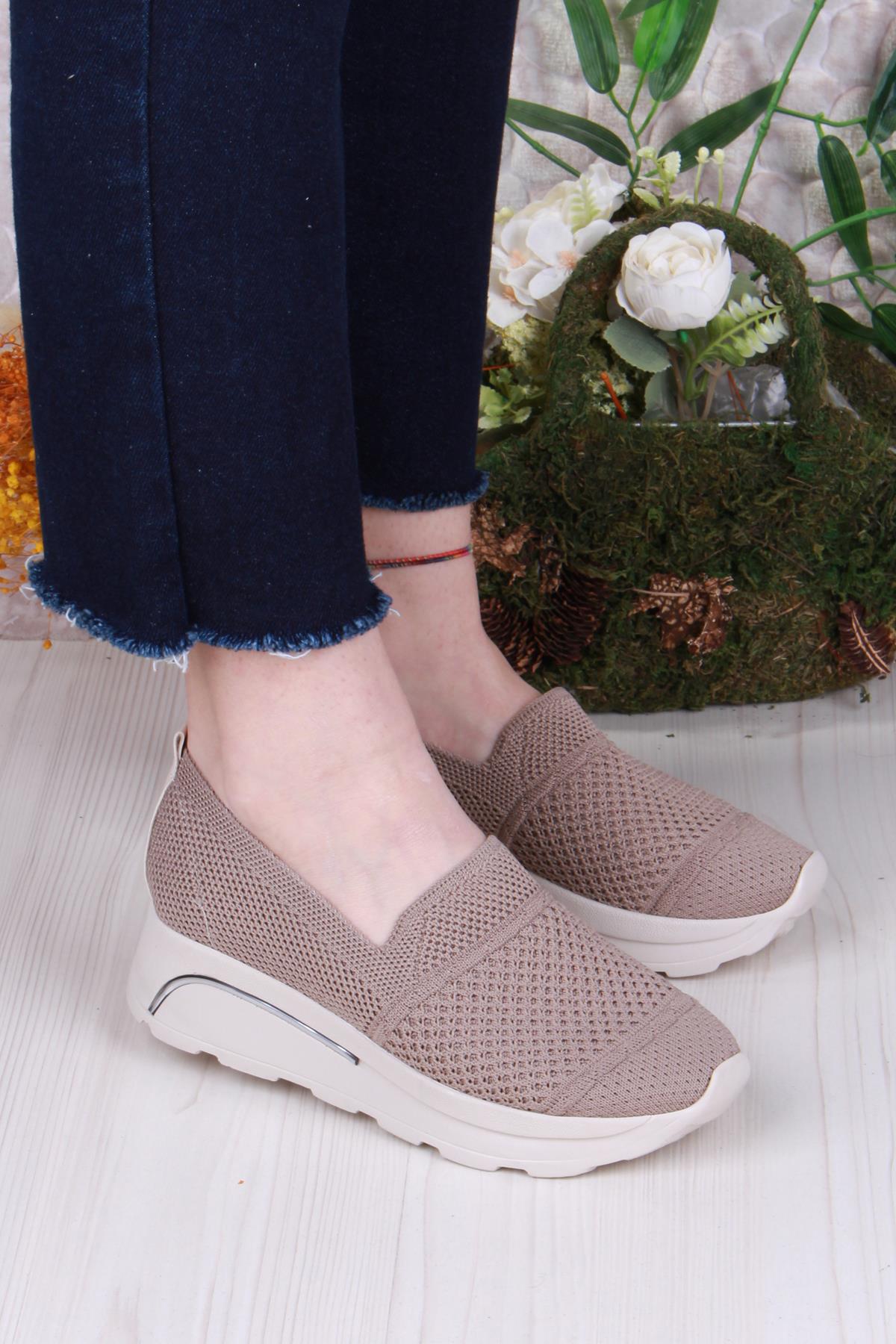 17-0250 Anatomik Hafif Rahat Esnek Triko Kadın Ayakkabı - Görsel 2