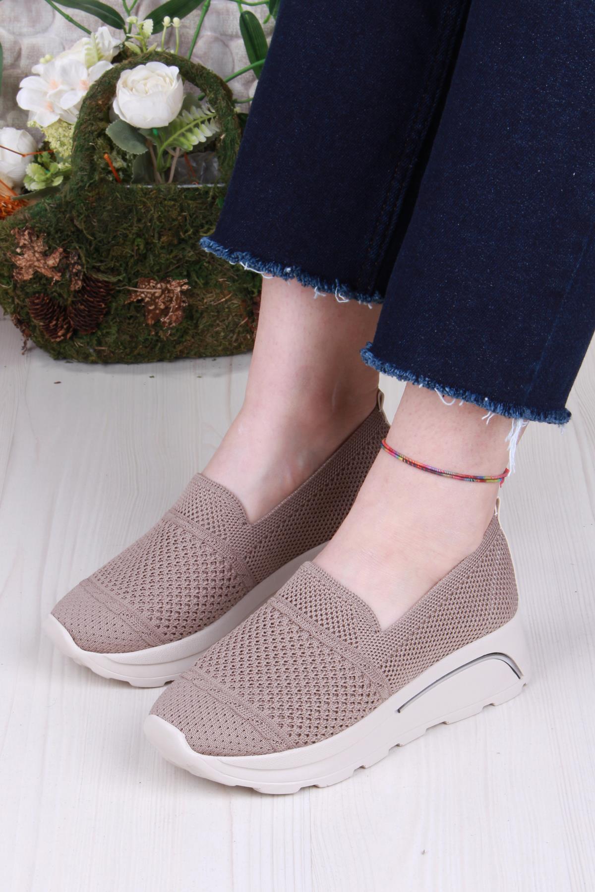 17-0250 Anatomik Hafif Rahat Esnek Triko Kadın Ayakkabı - Görsel 3