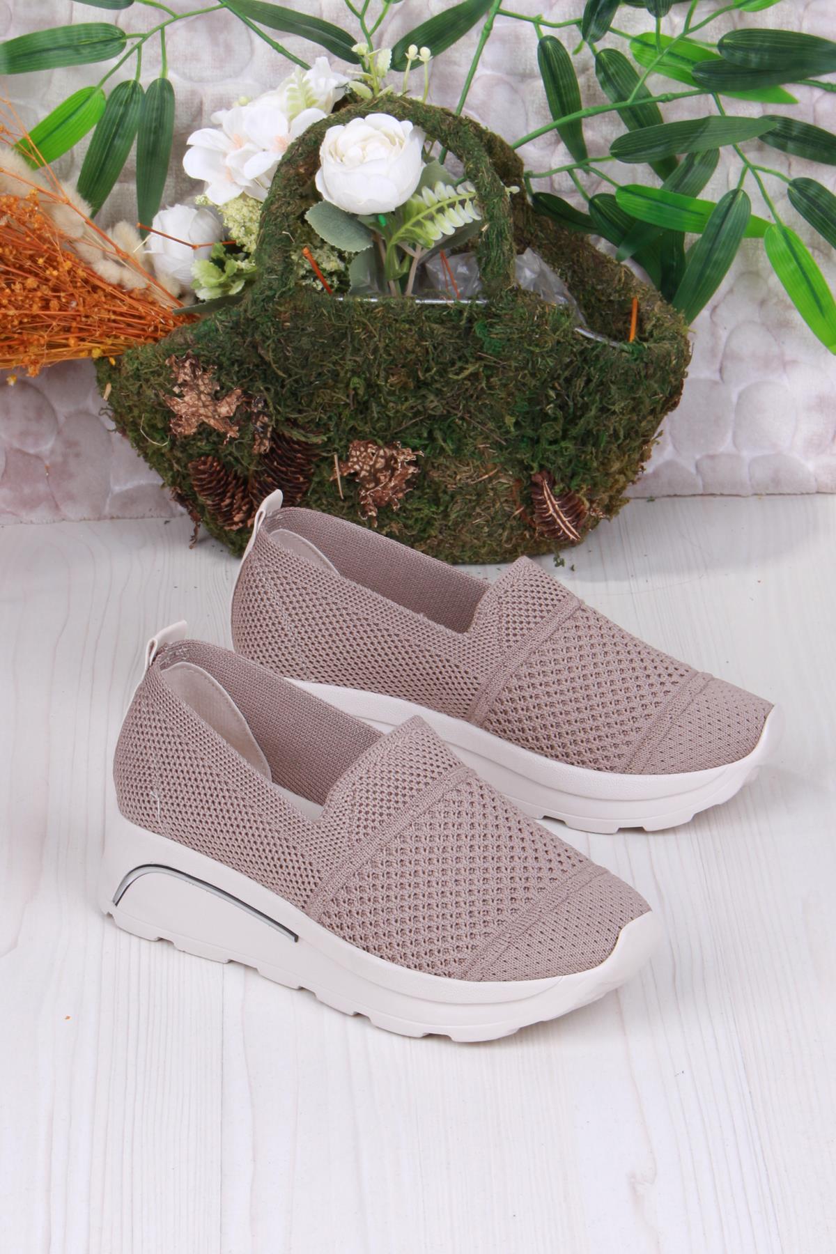 17-0250 Anatomik Hafif Rahat Esnek Triko Kadın Ayakkabı - Görsel 4