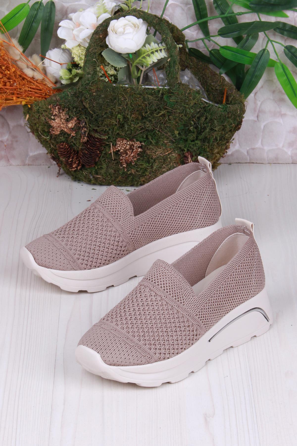 17-0250 Anatomik Hafif Rahat Esnek Triko Kadın Ayakkabı - Görsel 5