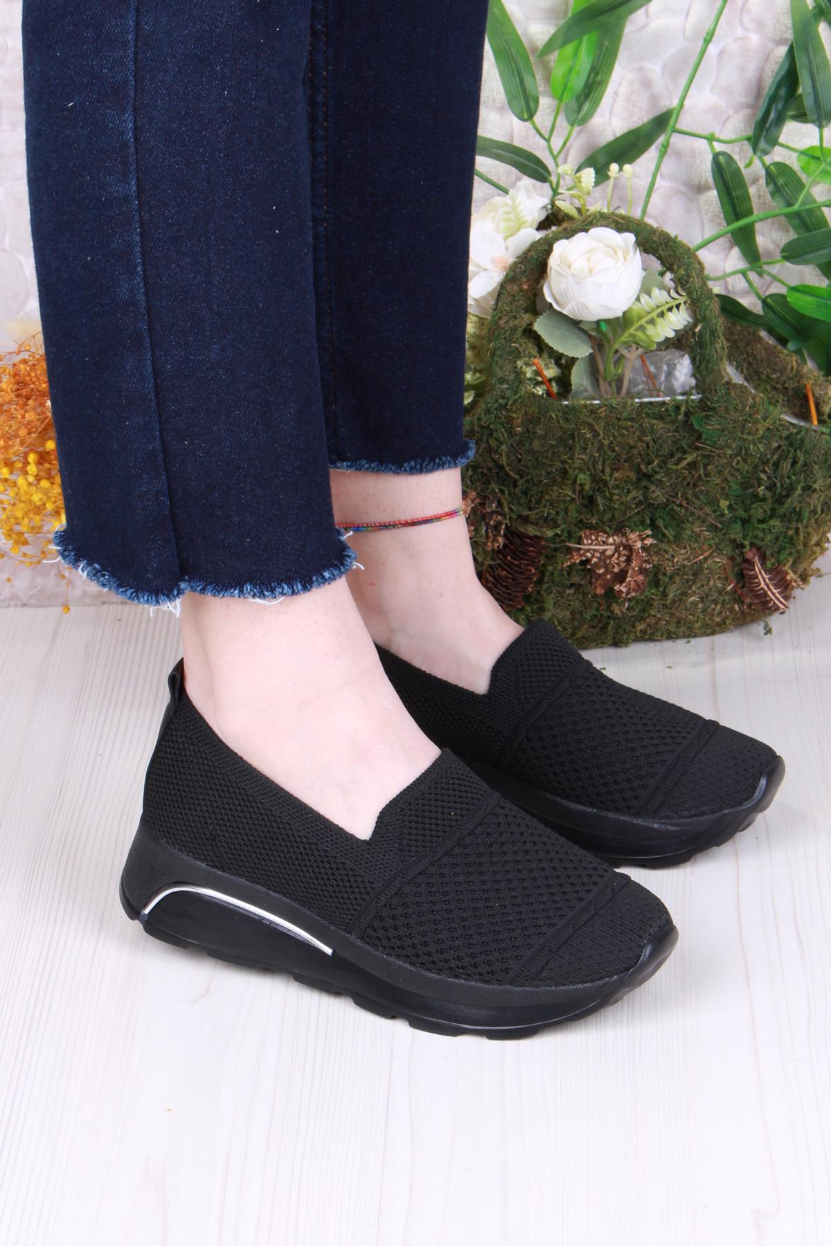 17-0250 Anatomik Hafif Rahat Esnek Triko Kadın Ayakkabı - Görsel 2