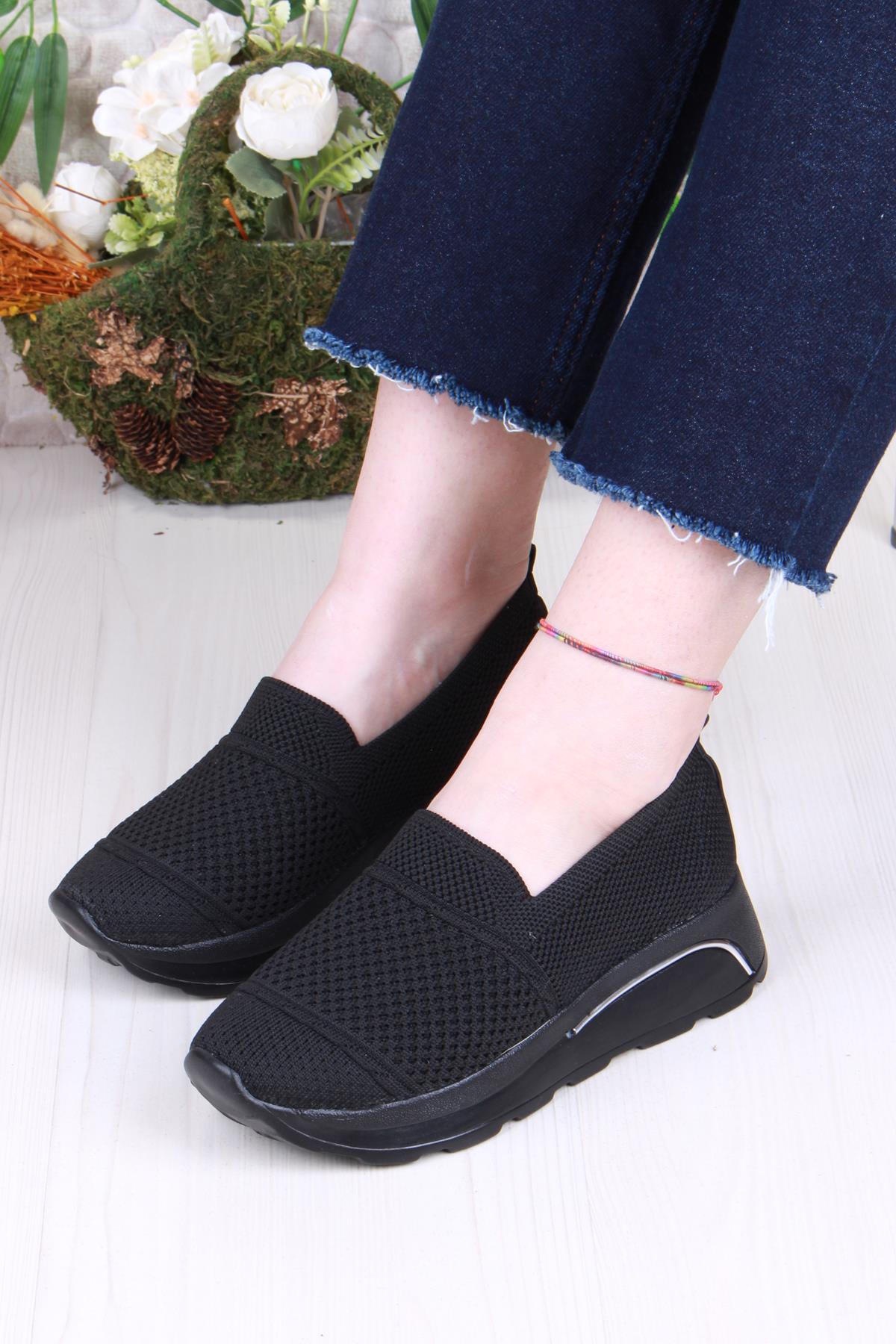 17-0250 Anatomik Hafif Rahat Esnek Triko Kadın Ayakkabı - Görsel 3