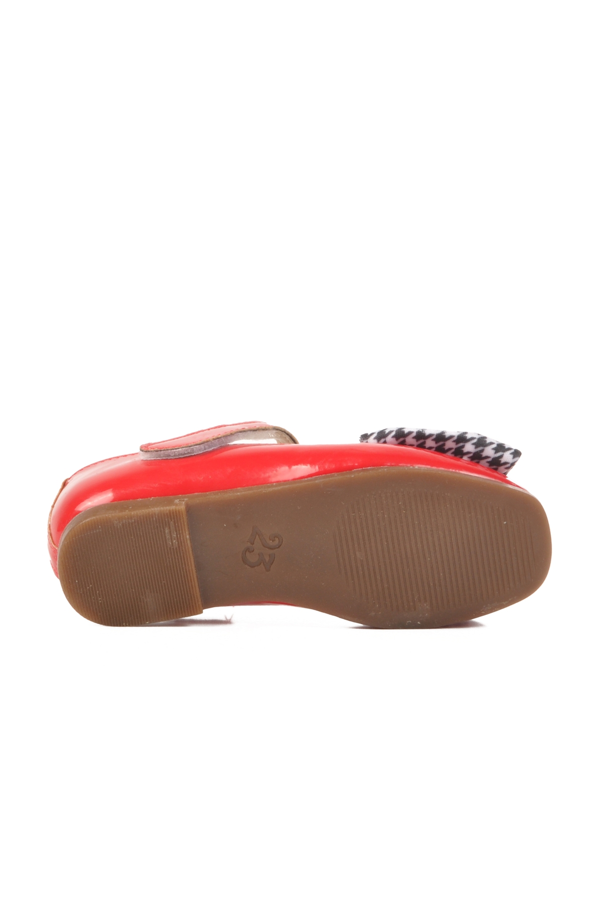 Kırmızı Rugan Kurdeleli Hafif Kız Çocuk Babet 180 B - Görsel 6