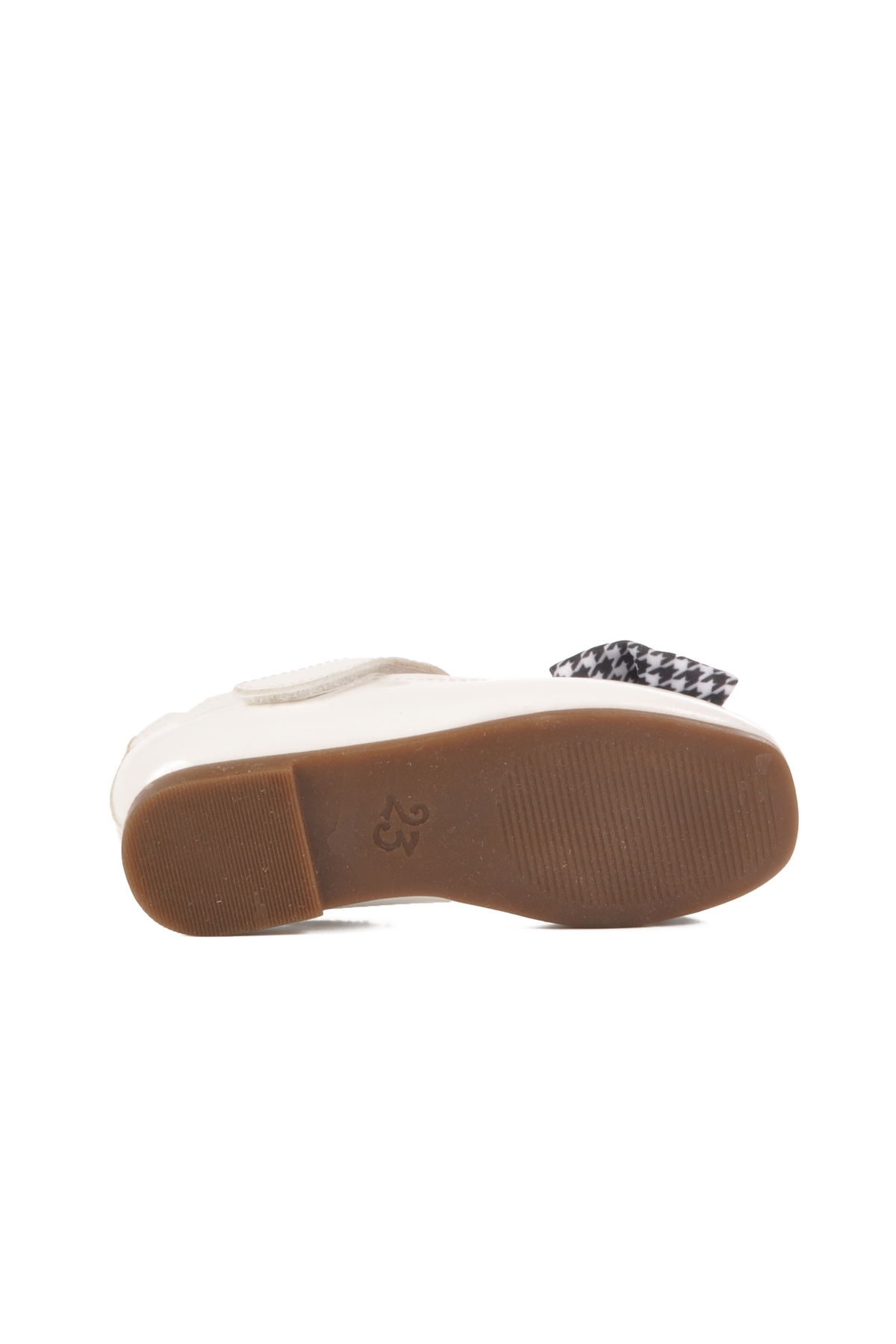 Beyaz Rugan Kurdeleli Hafif Kız Çocuk Babet 180 B - Görsel 6