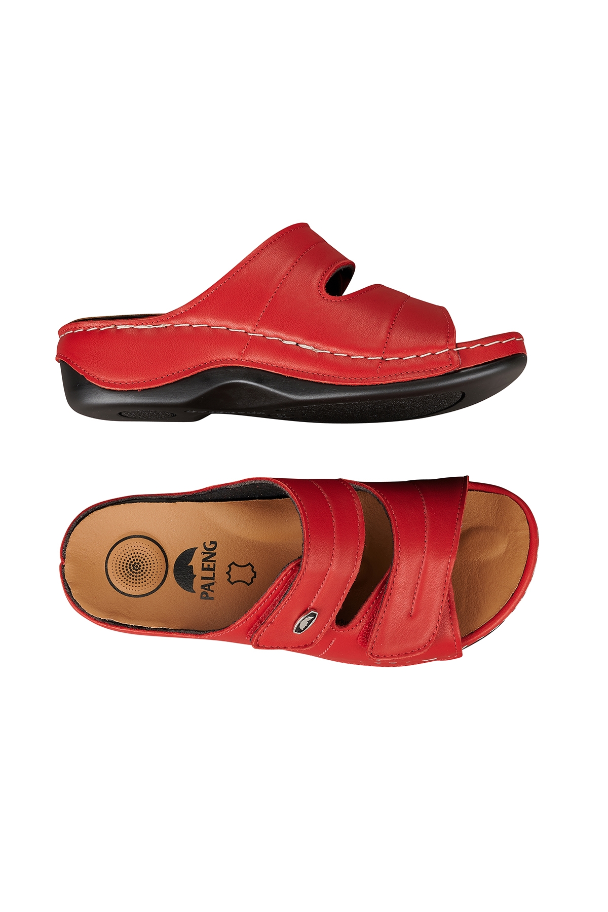 Gezer Kadın Ayarlanabilir Hakik Deri Terlik - Görsel 5