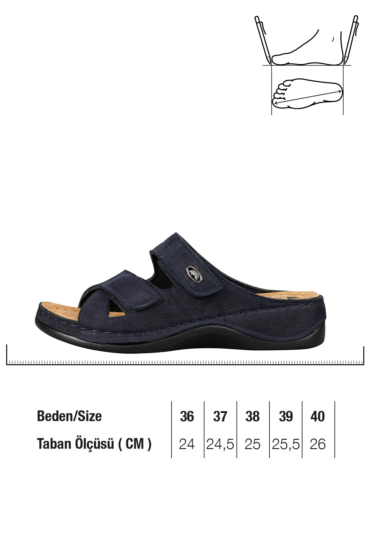 Gezer Kadın Ayarlanabilir Hakiki Deri Terlik - Görsel 3