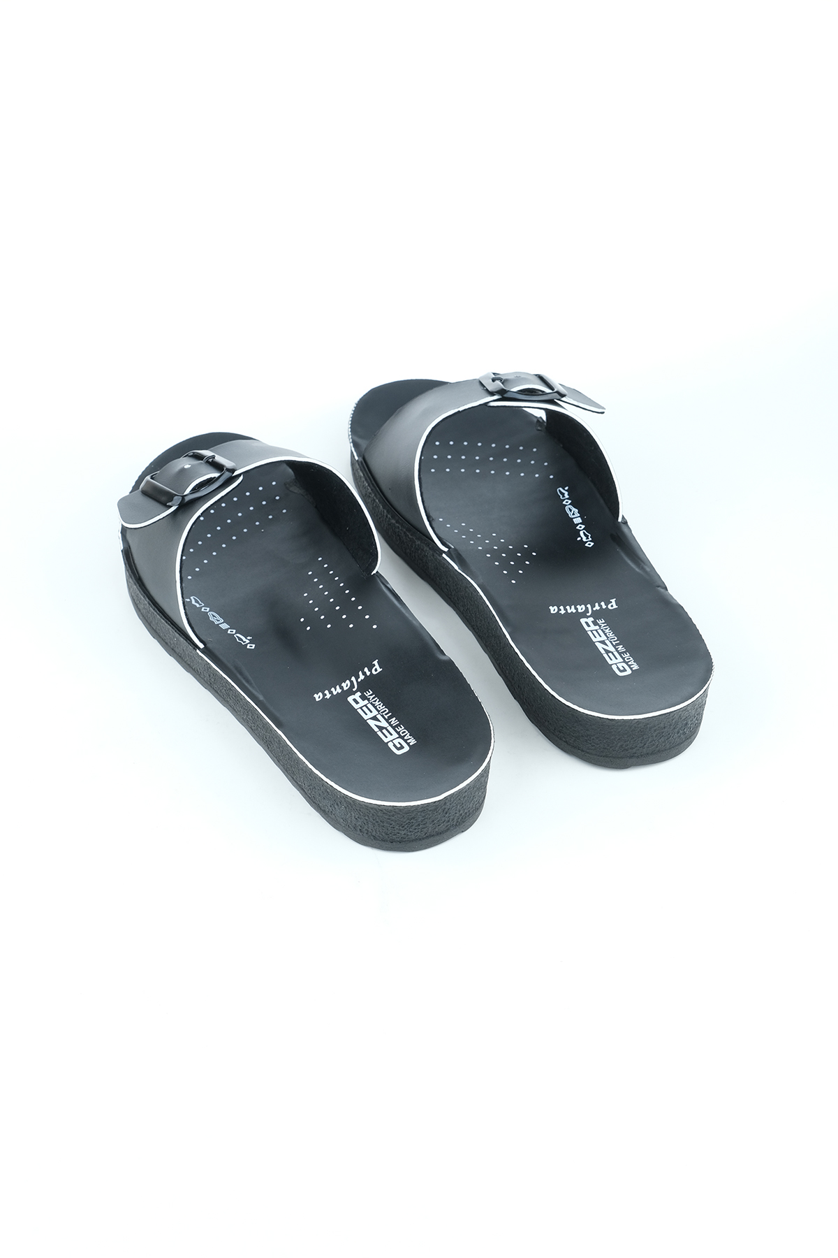 Yazlık Tek Toka Renkli Şerit Kadın Terlik - Görsel 5