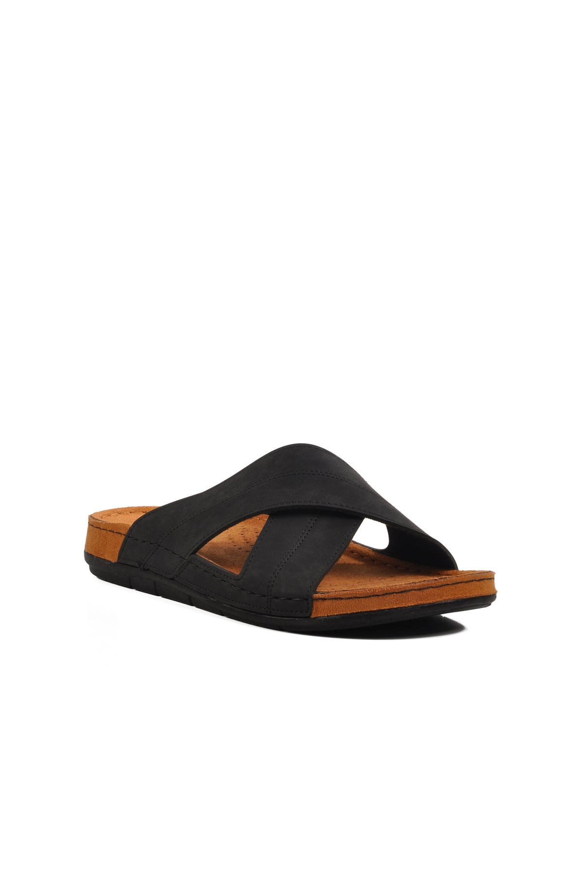 Aspor Kahve Anatomik Erkek Düz Terlik - Görsel 4